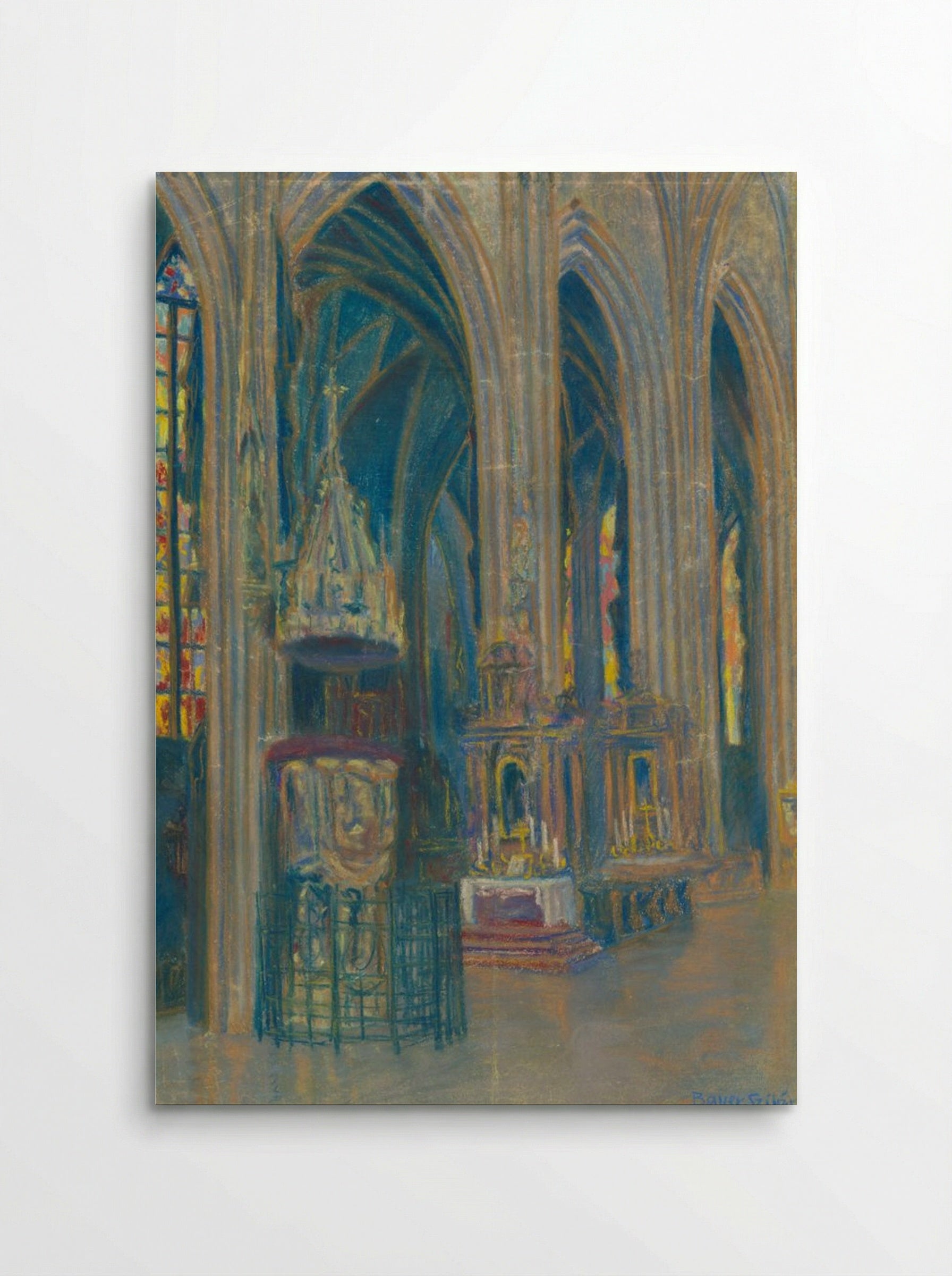 The Interior of the Košice Cathedral - Konstantin Bauer - Poster