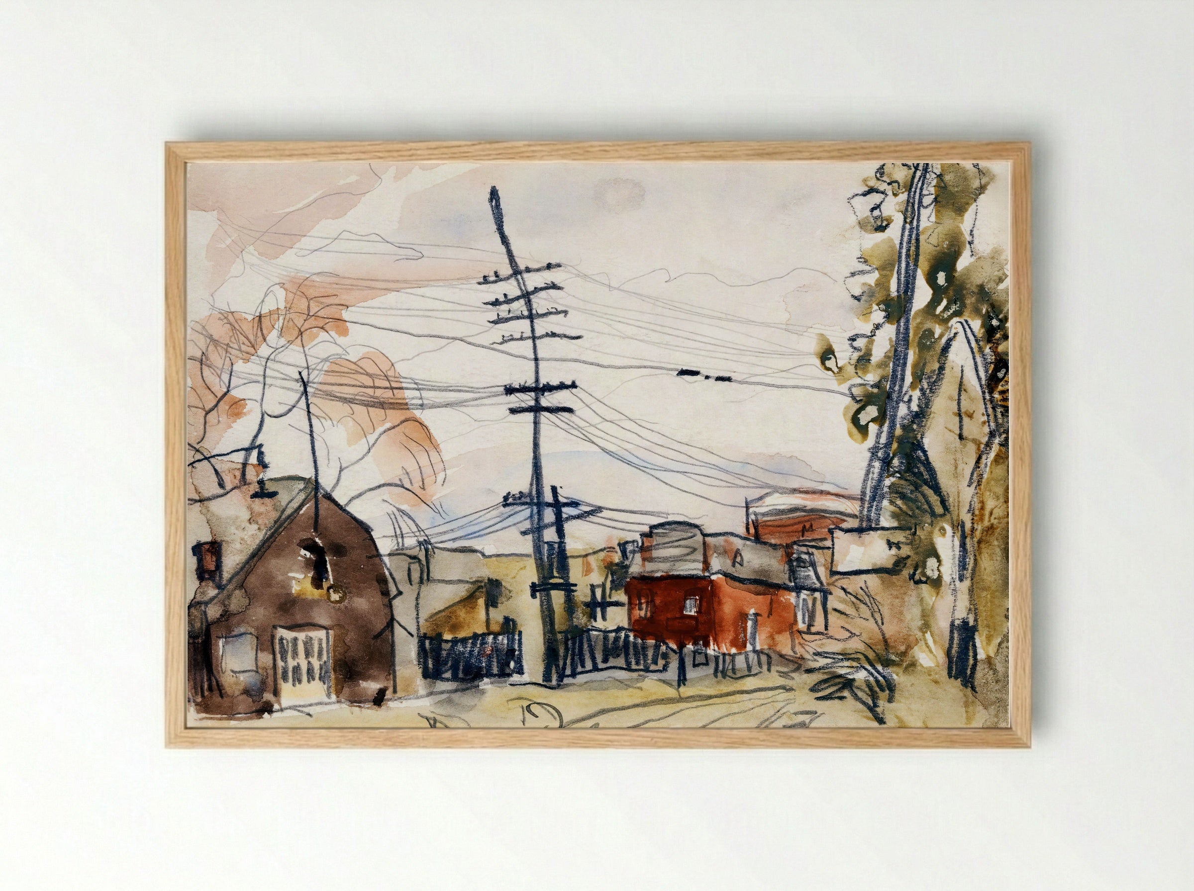 Fall Brook Railroad - Arthur Dove - Framed Print Wood