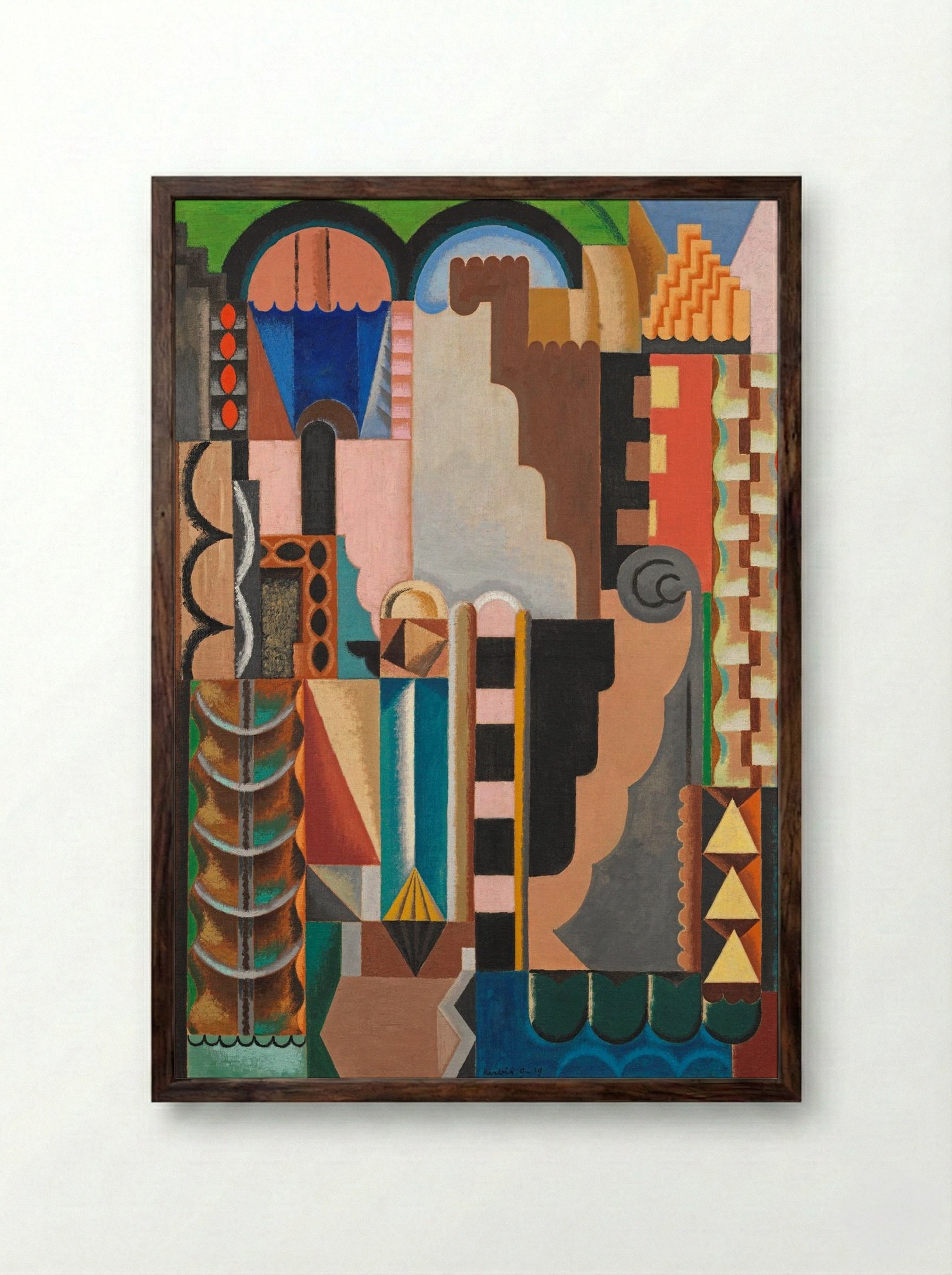 Composition monumentale - Auguste Herbin - Framed Print Dark Wood
