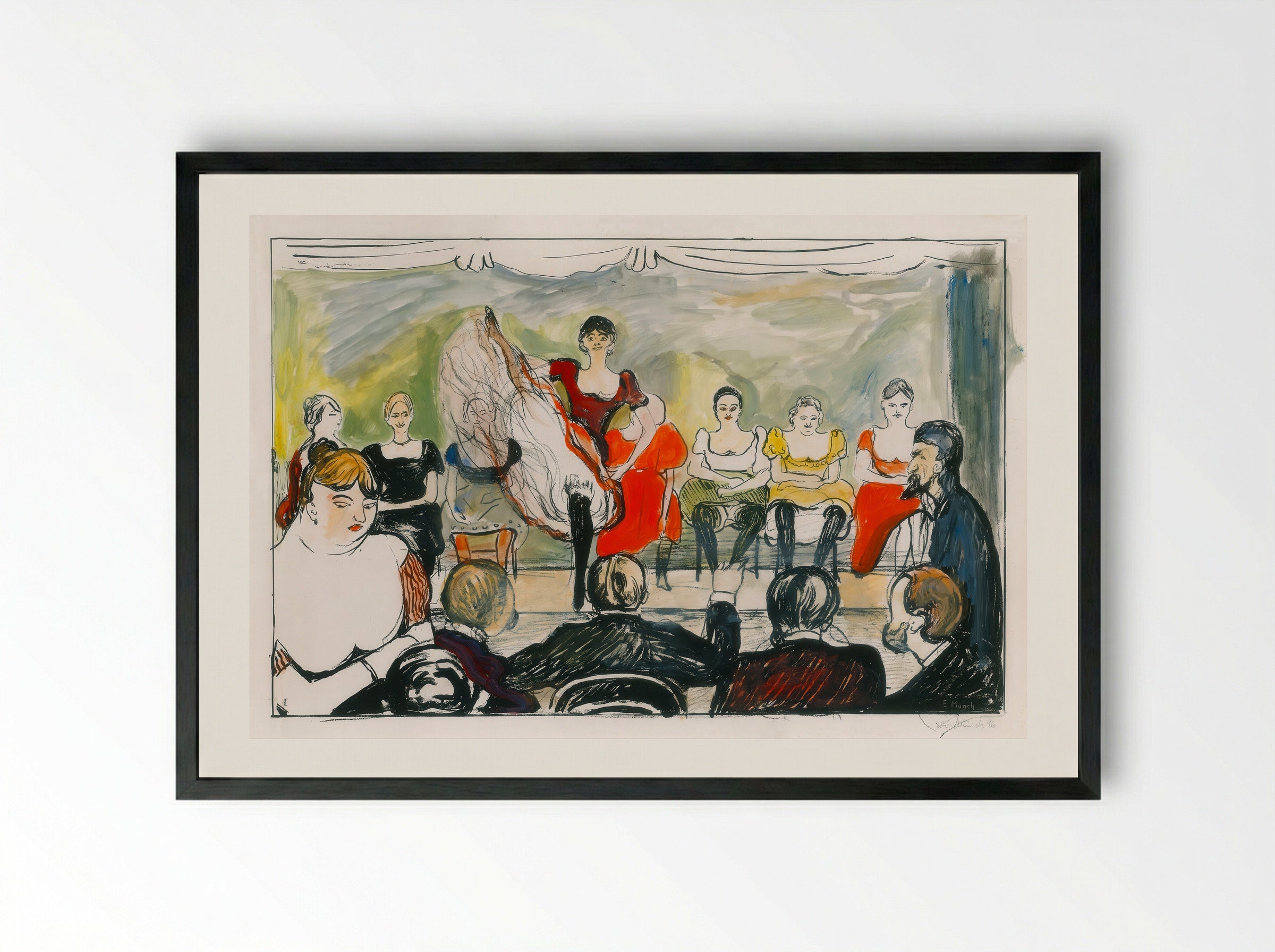 Tingeltangel - Edvard Munch - Framed Print Black
