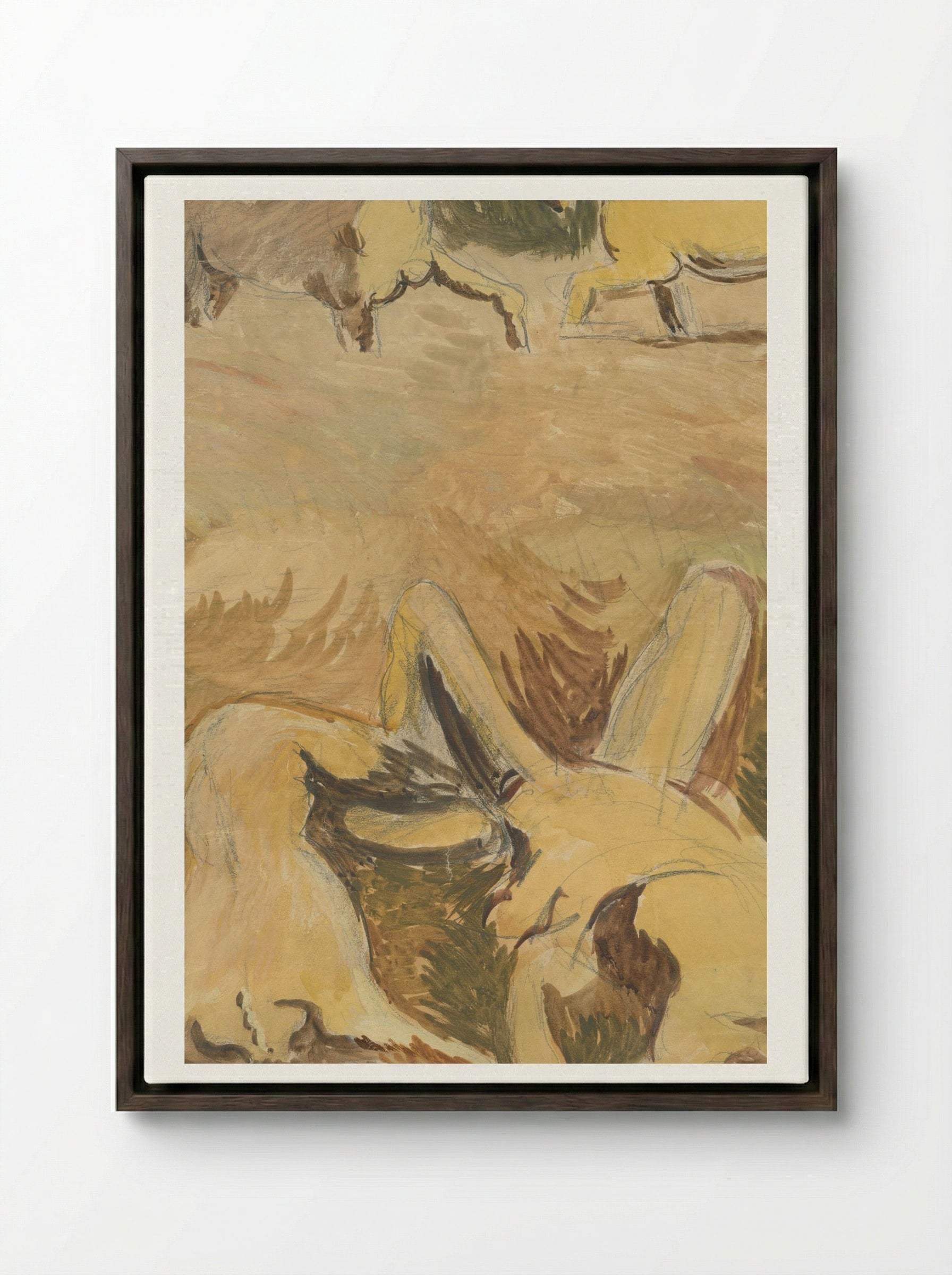 Flood - Cyprián Majerník - Framed Canvas Dark Wood