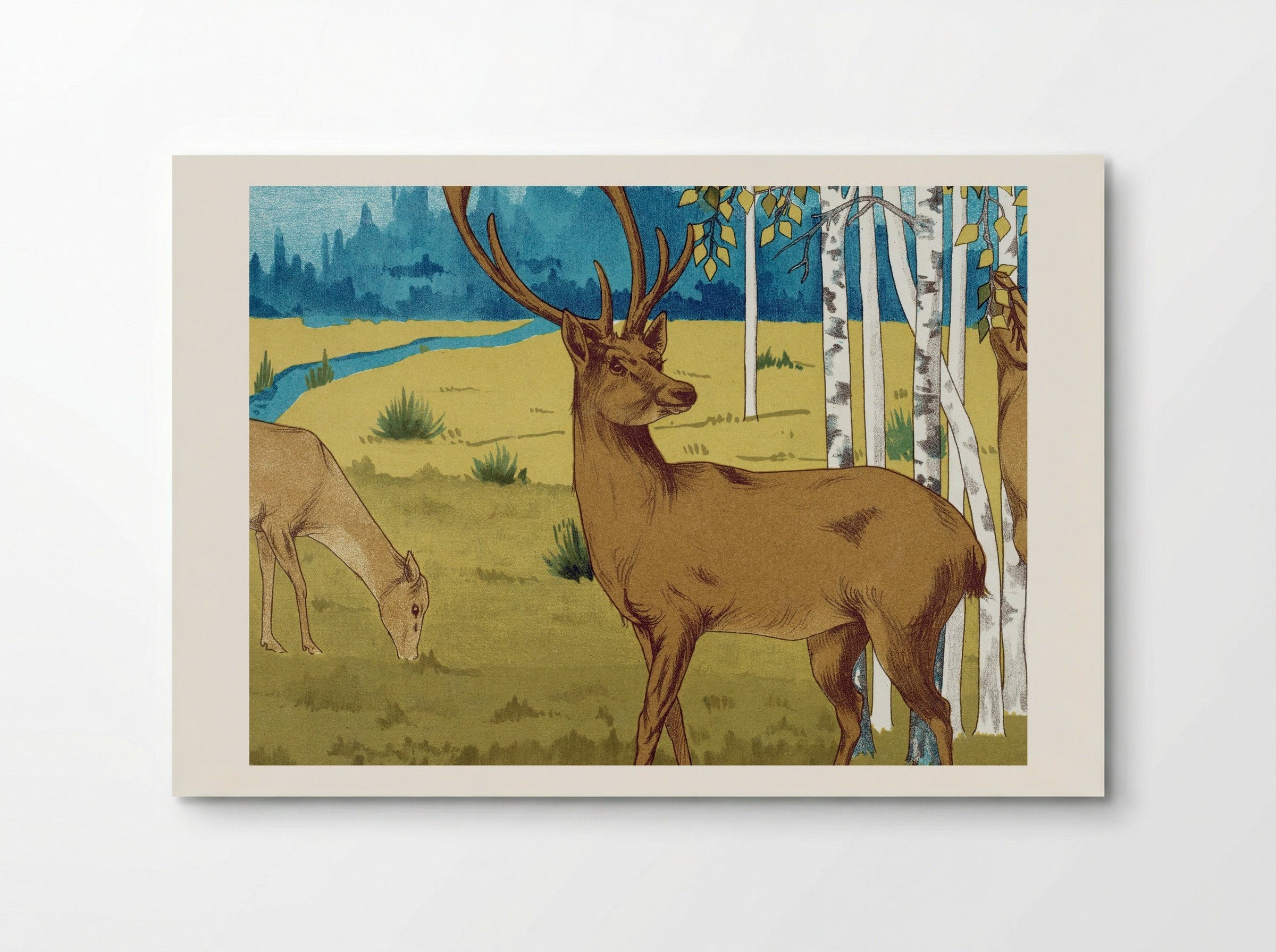 Cerfs (Deer) from L'animal dans la décoration - Maurice Pillard Verneuil - Poster