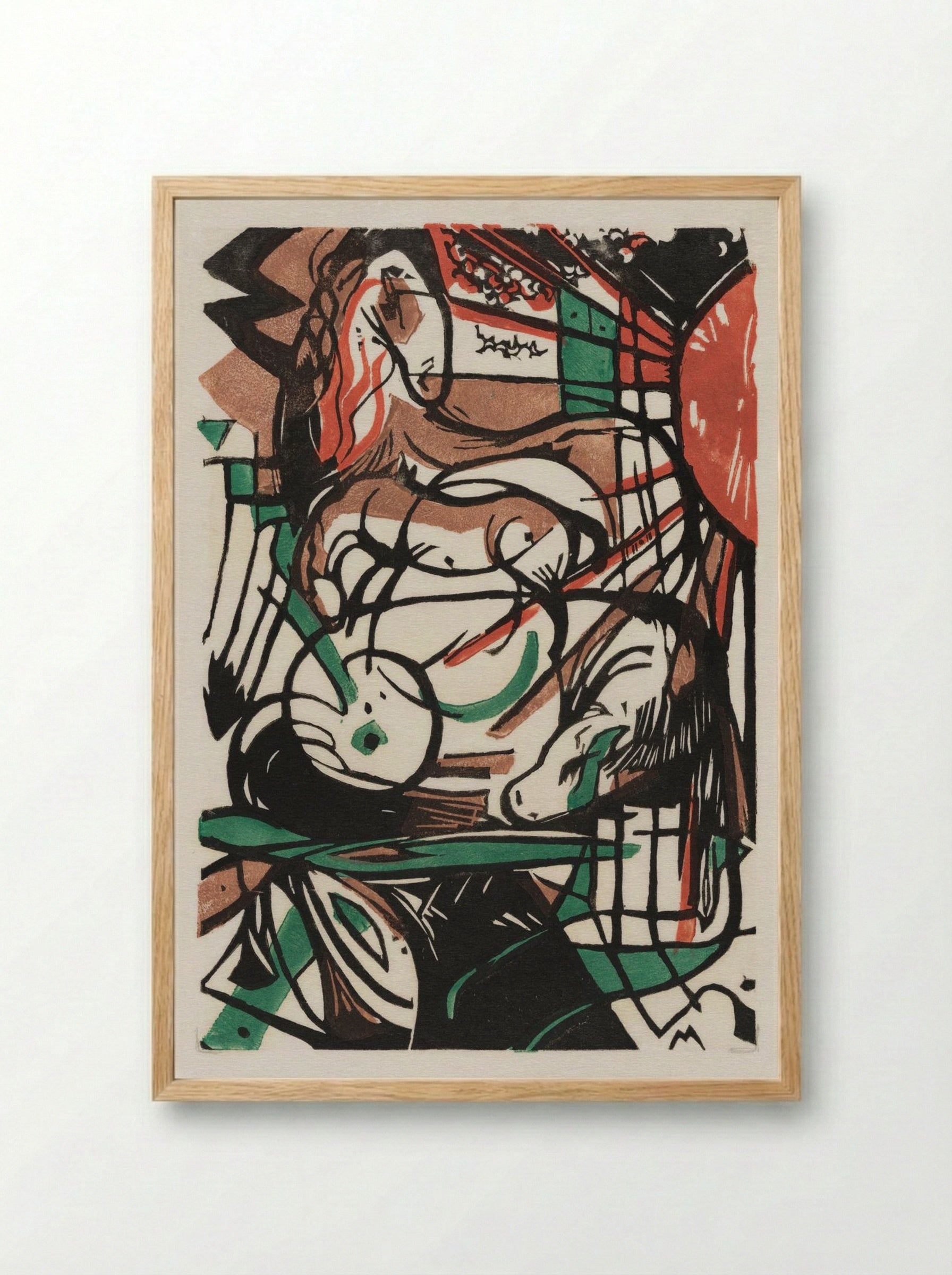 The Birth of Horses - Franz Marc - Framed Print Wood