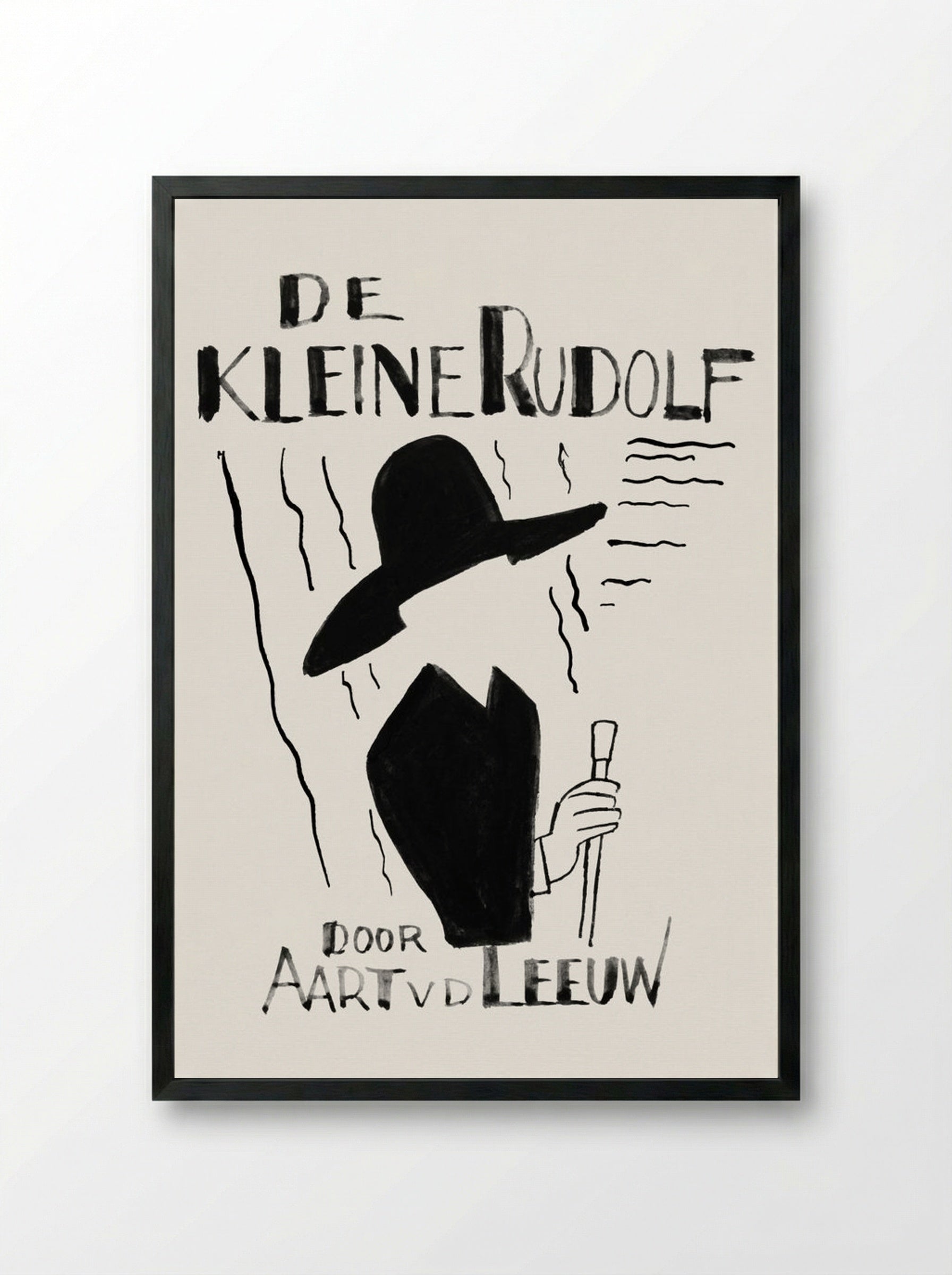 Ontwerp voor boekband van De Kleine Rudolf door Aart van der Leeuw - Leo Gestel - Framed Print Black