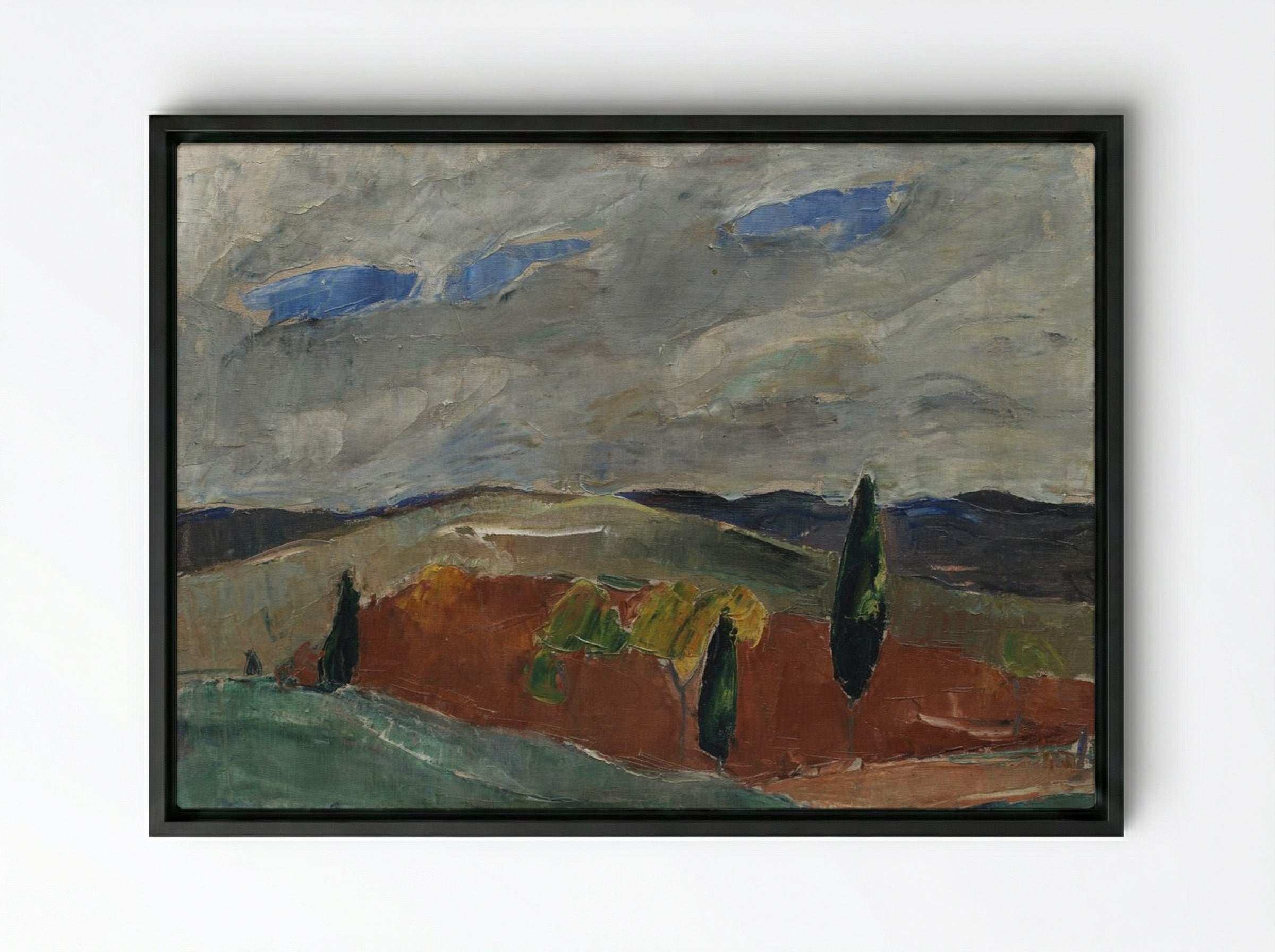 Cemetery Road in Toledo - Jens Adolf Jerichau - Framed Canvas Black