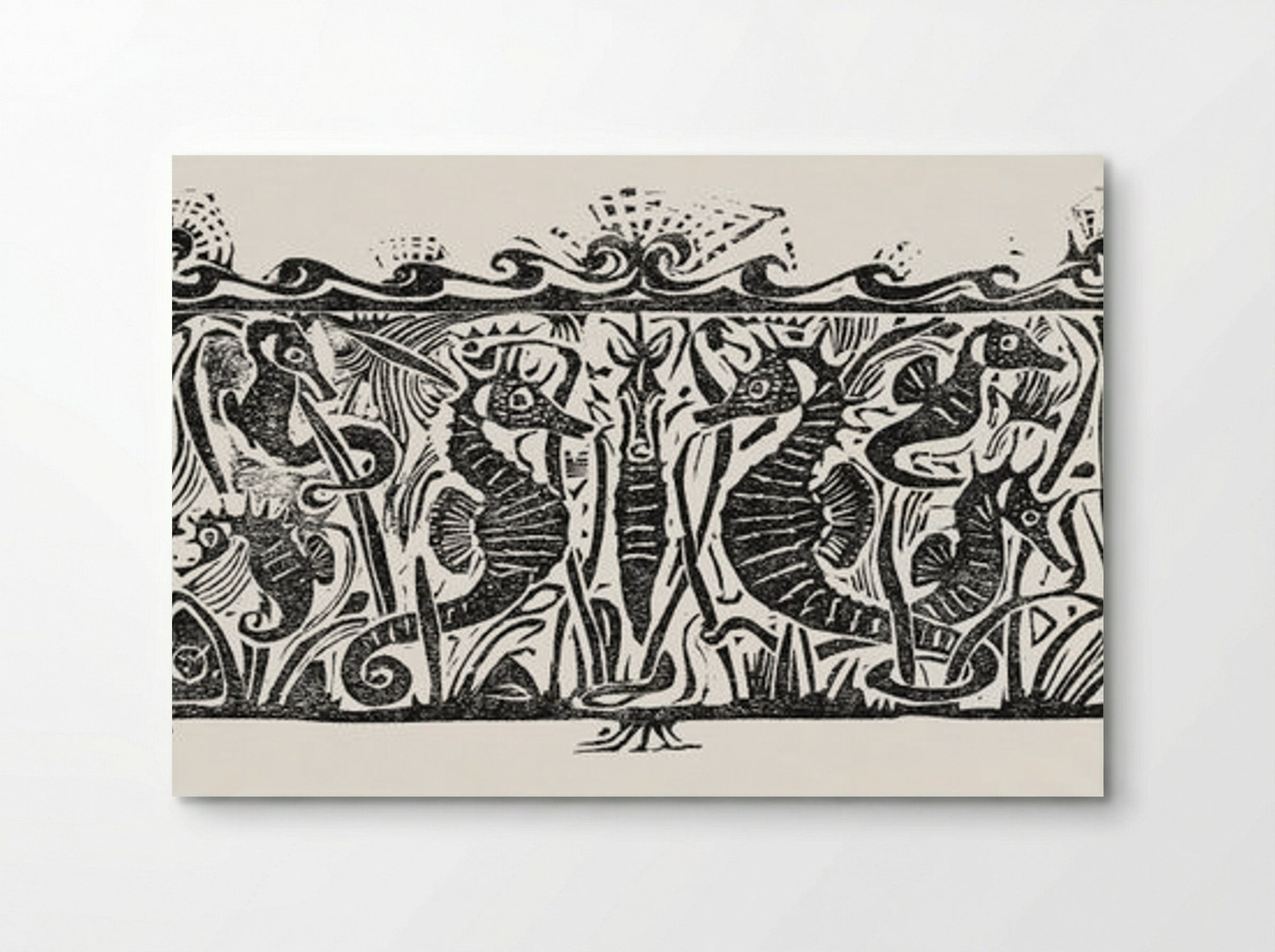 Title Head with Sea Horses - Gerrit Willem Dijsselhof - Poster