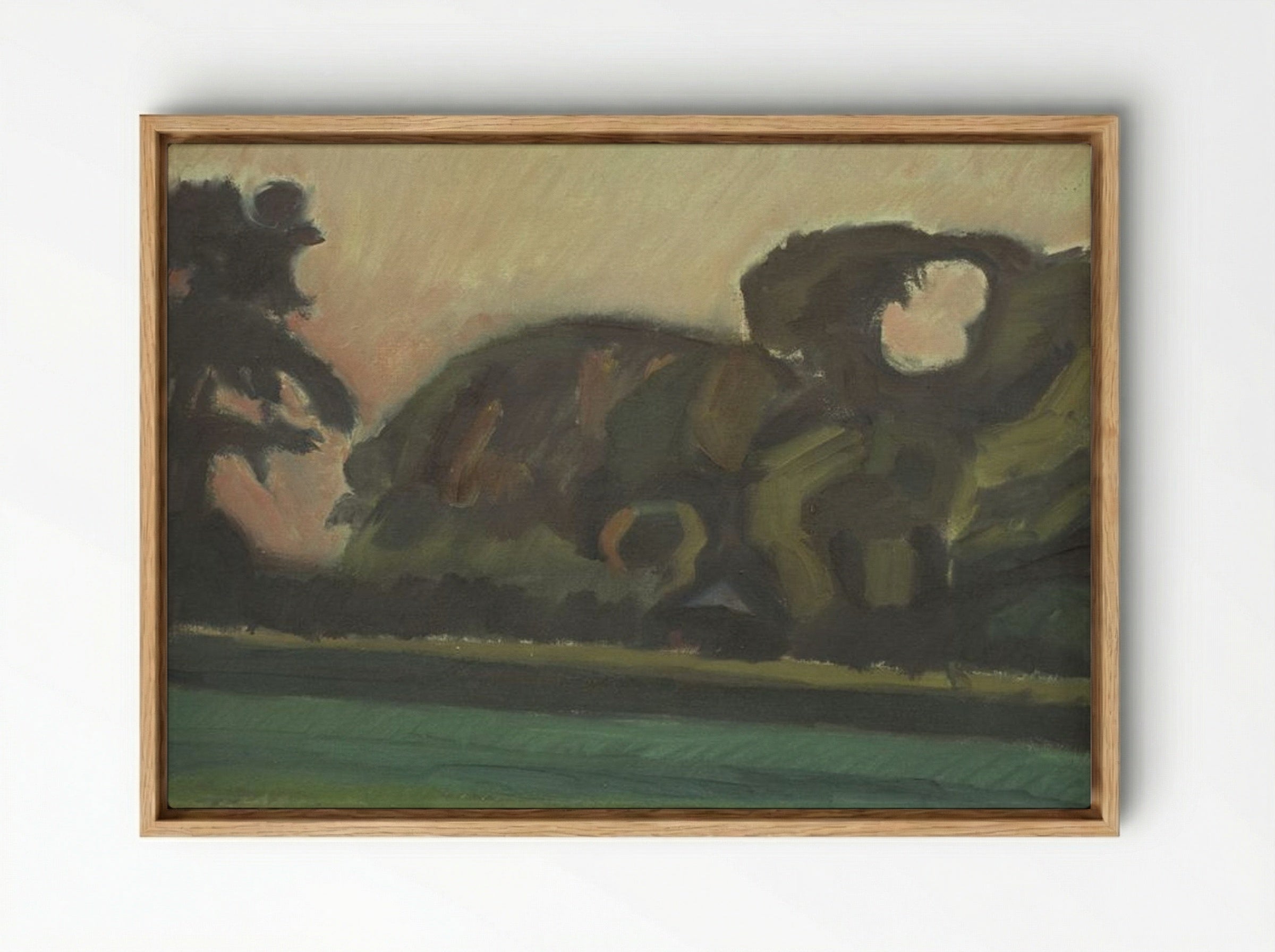 Landscape after Sunset - Harald Giersing - Framed Canvas Wood