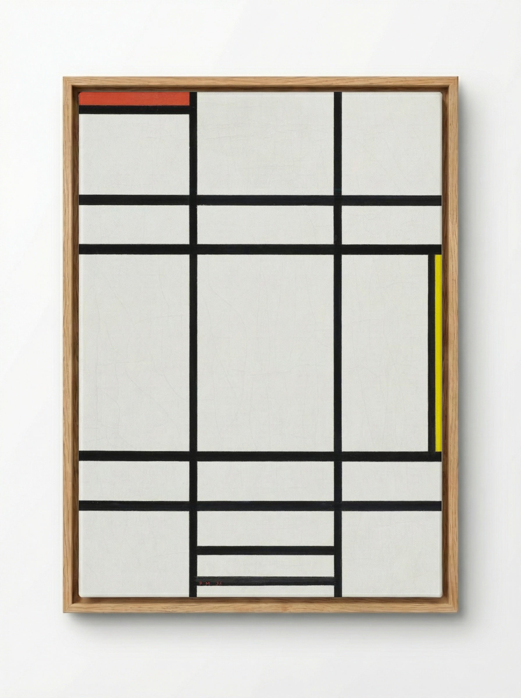 Composition with Red, Yellow and Blue - Piet Mondrian - Framed Canvas Wood
