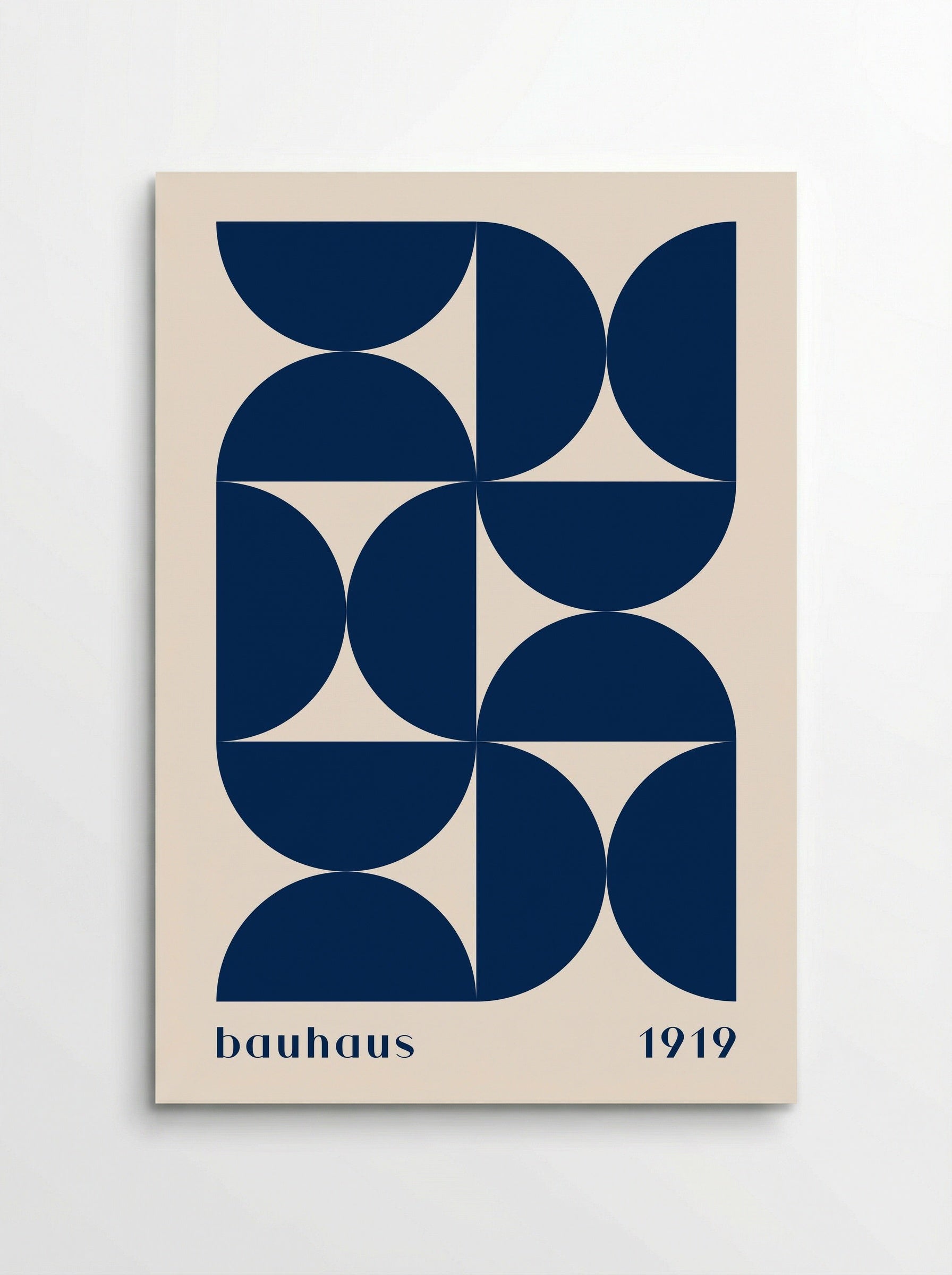 Bauhaus Geometrika (1919) in Deep Blue - Poster