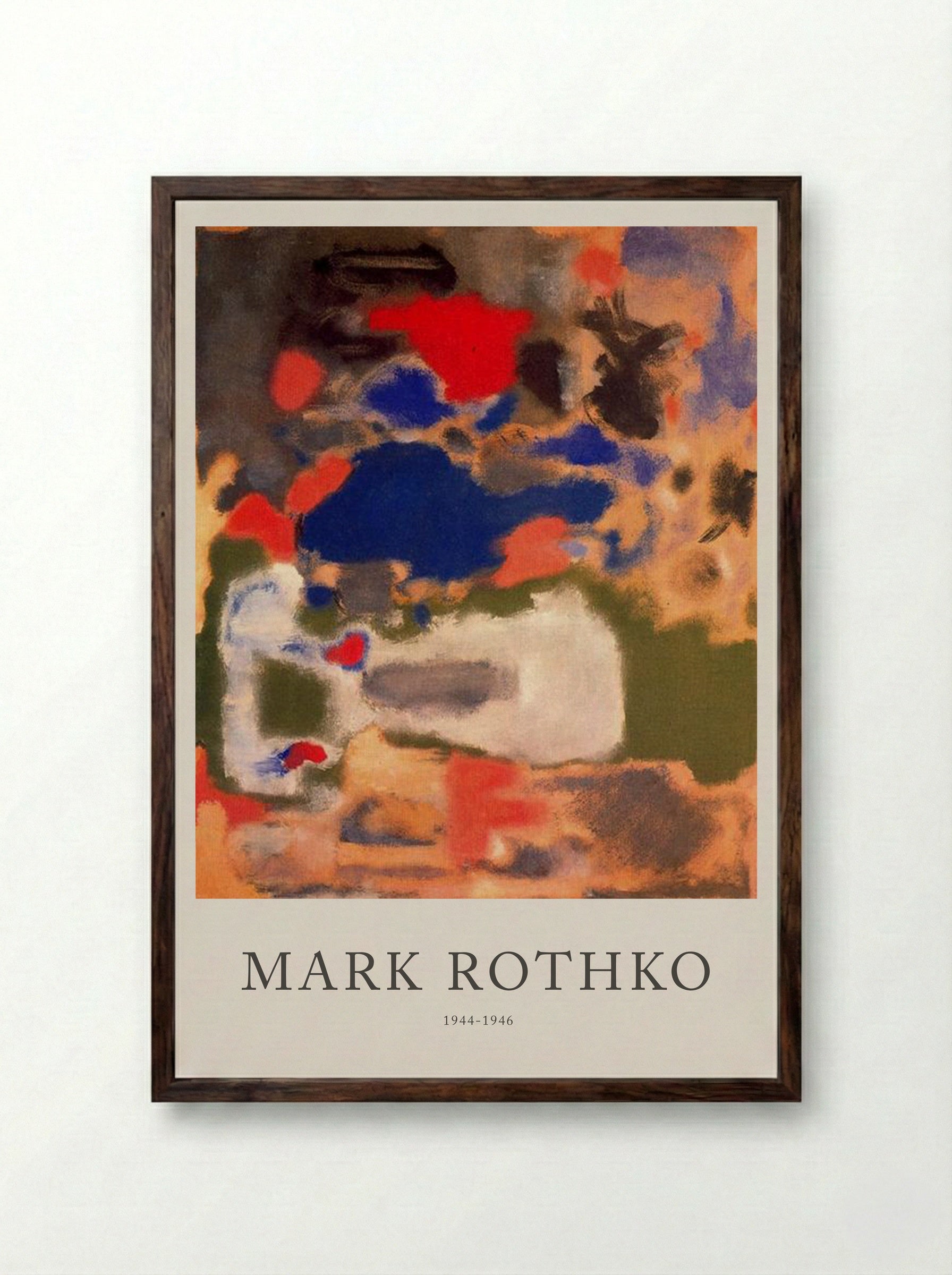 Untitled (Multiform Composition) - Mark Rothko - Framed Print Dark Wood