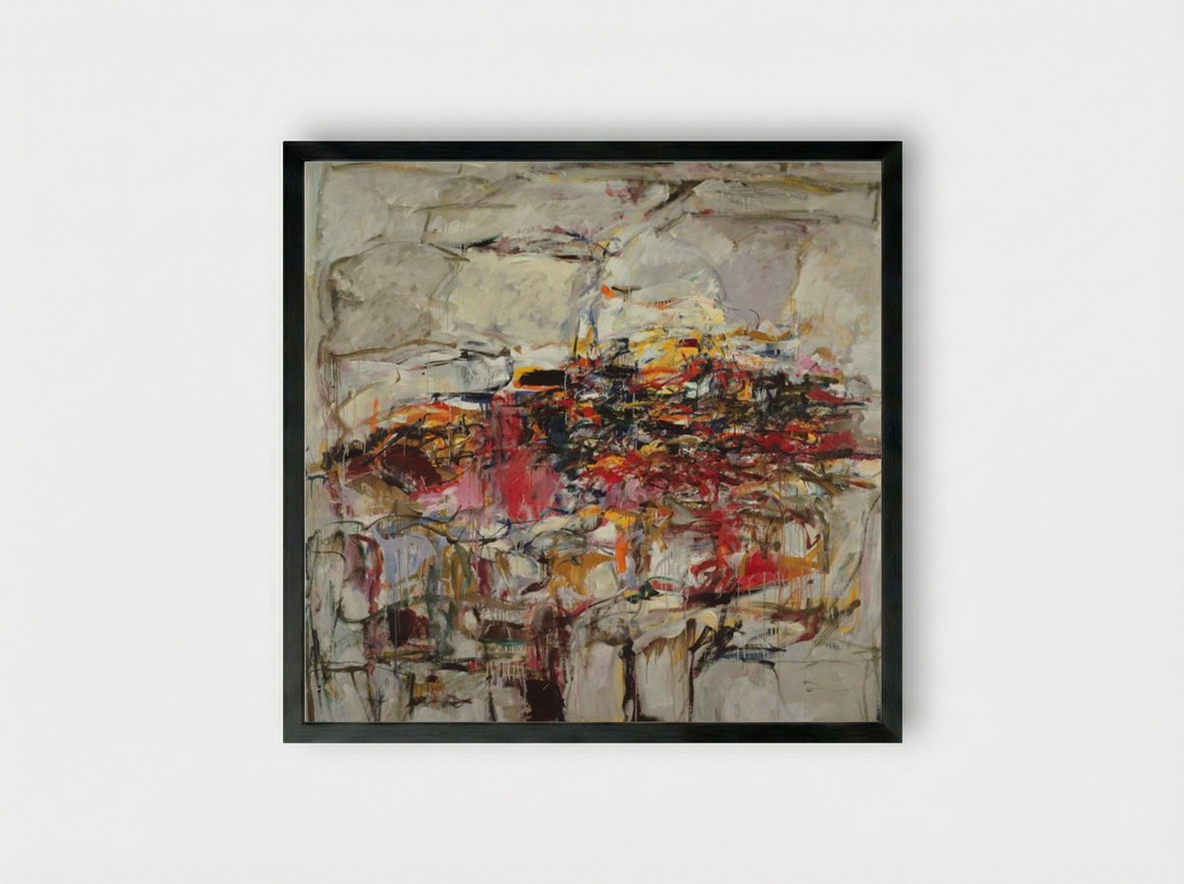 City Landscape - Joan Mitchell - Framed Print Black