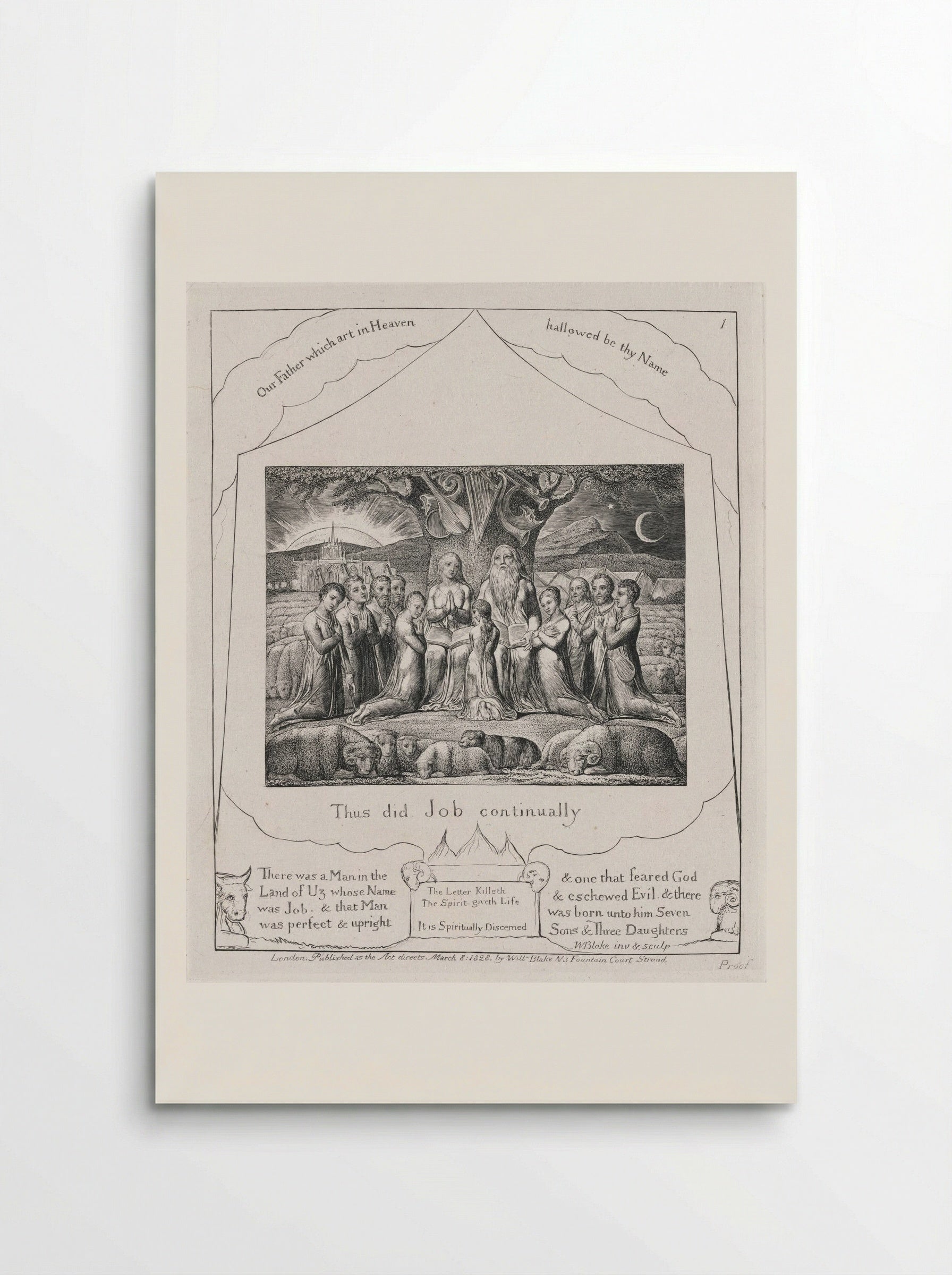 Thus did Job continually - William Blake - Poster