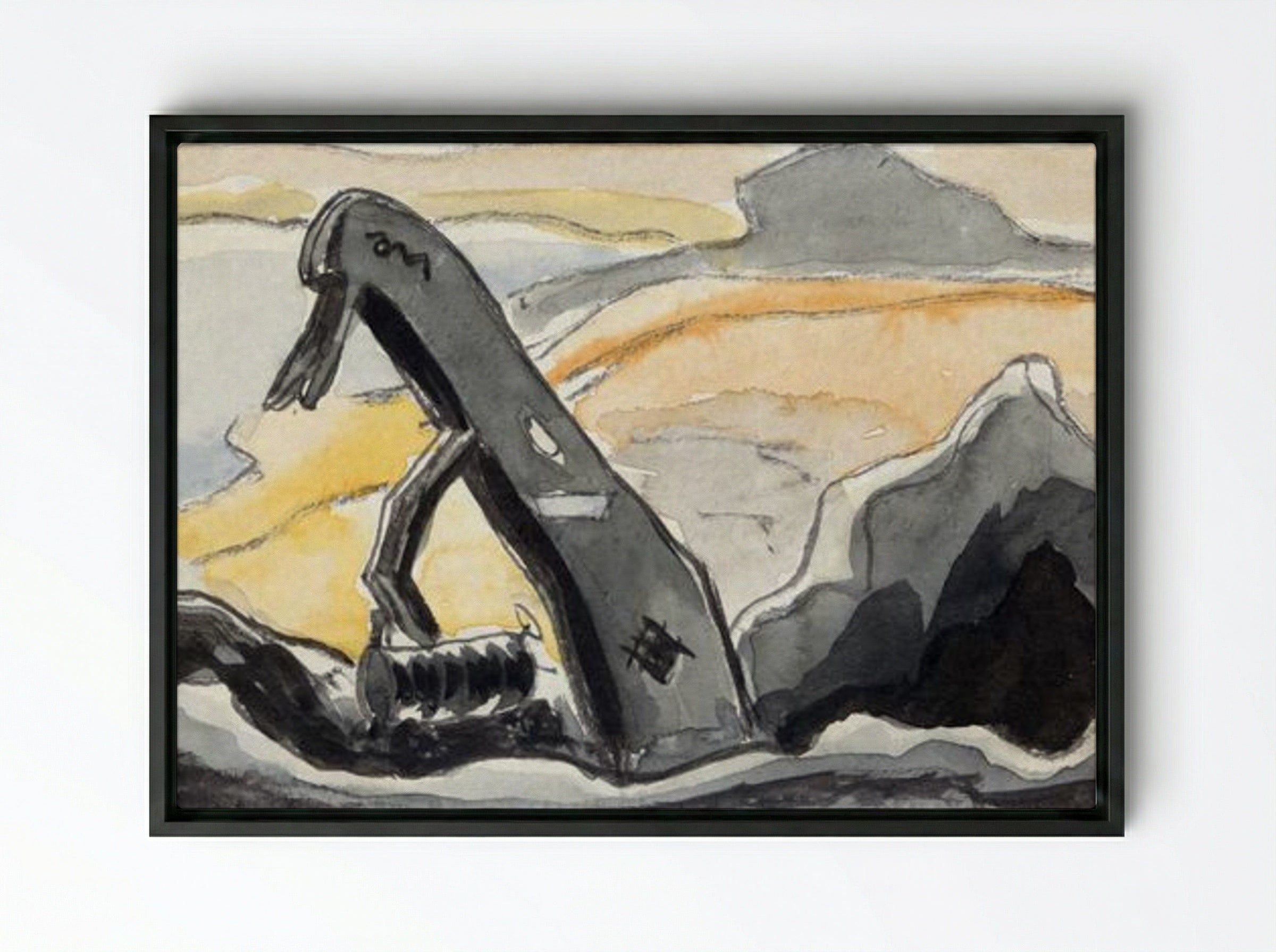 Steam Shovel, Port Washington - Arthur Dove - Framed Canvas Black