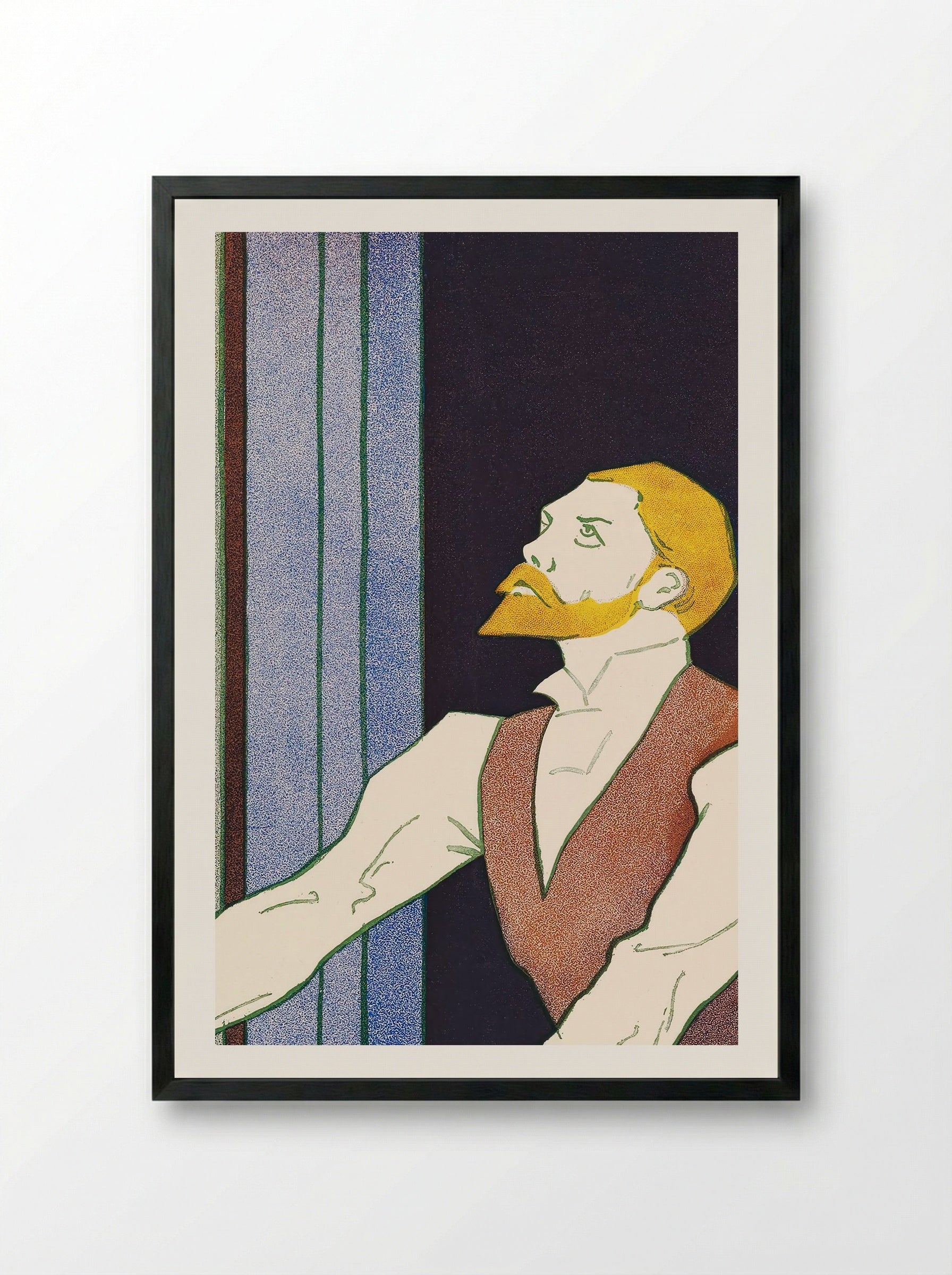 The Martian by DV Maurier - Edward Penfield - Framed Print Black