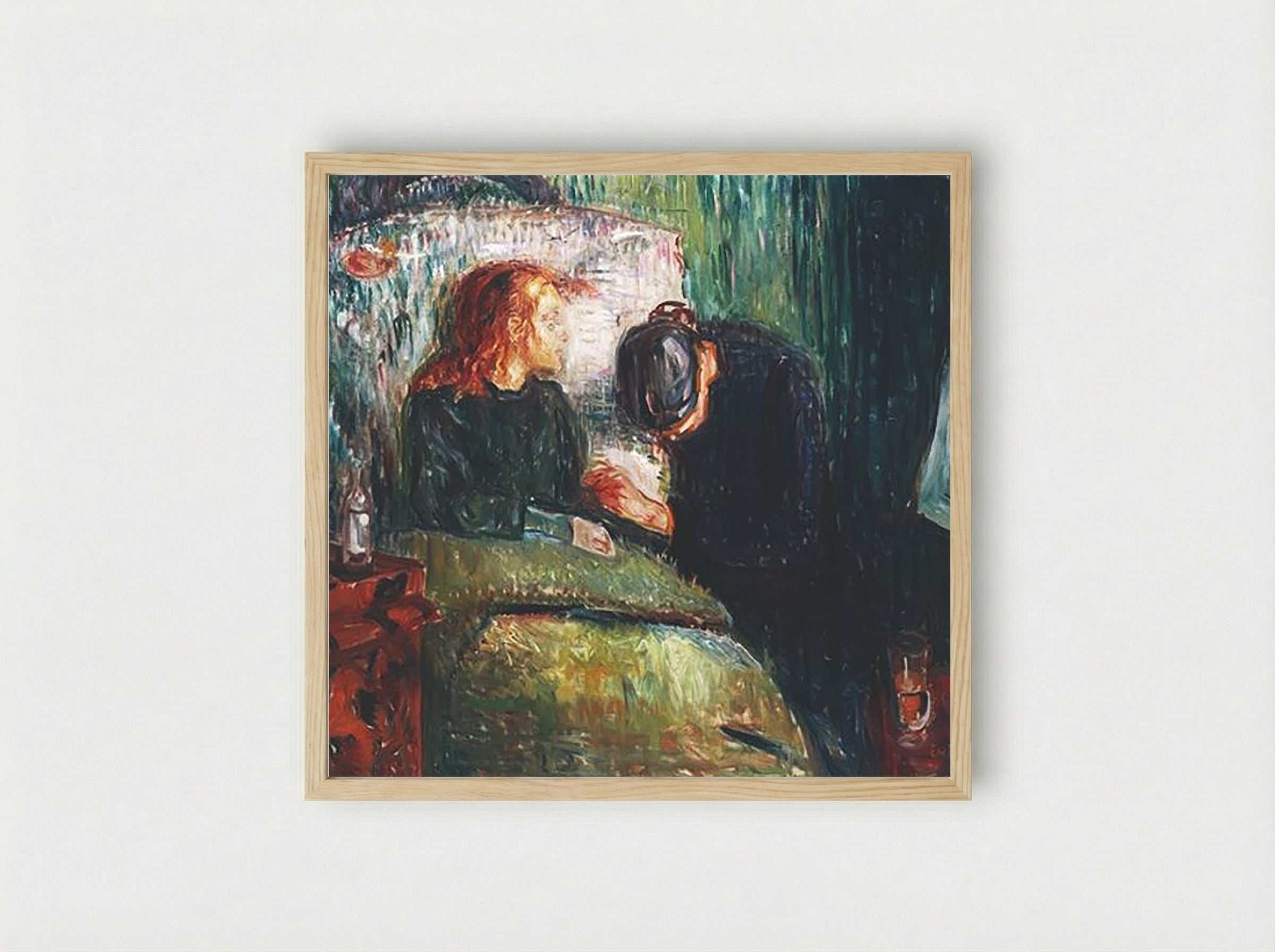 The Sick Child - Edvard Munch - Framed Print Wood
