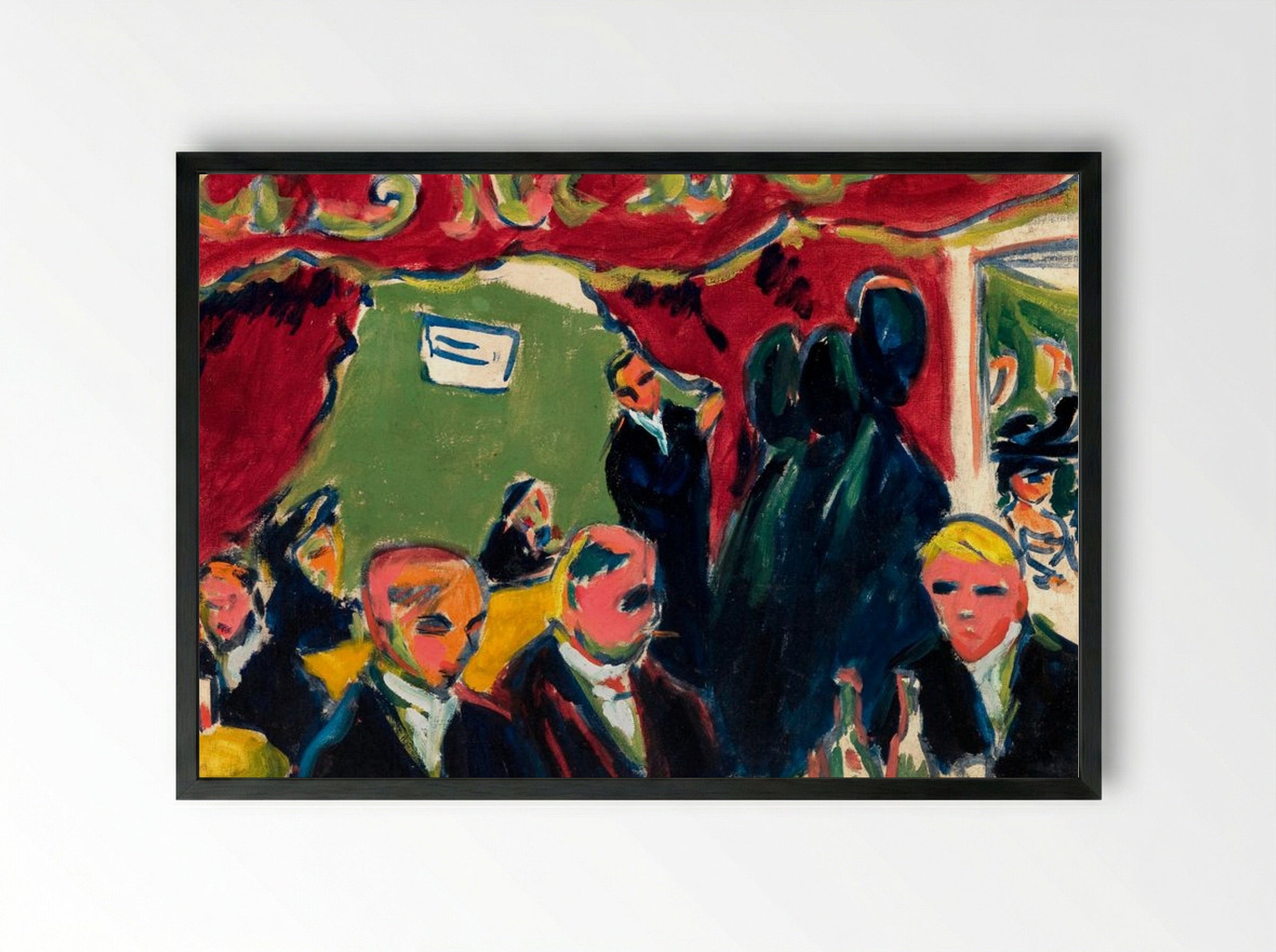 In the Tavern - Ernst Ludwig Kirchner - Framed Print Black