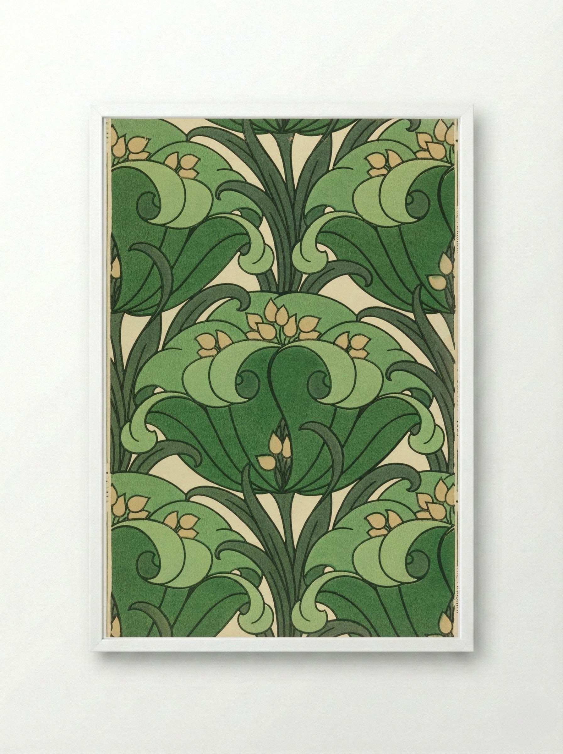Floral Sidewall Design - William Morris - Framed Print White