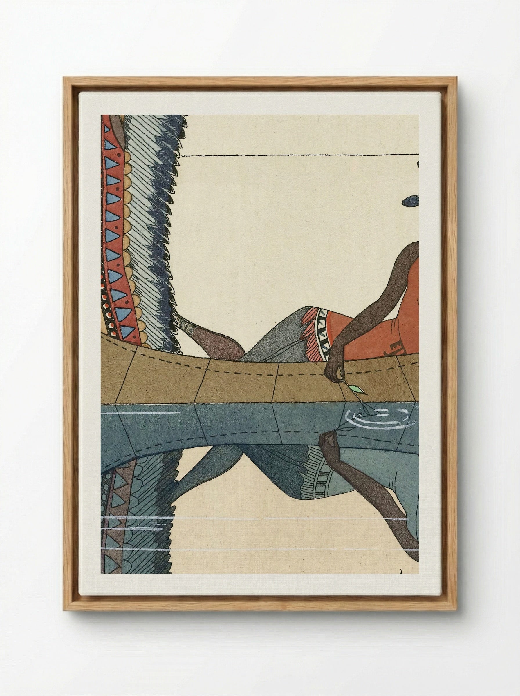 Le long du Missouri - George Barbier - Framed Canvas Wood