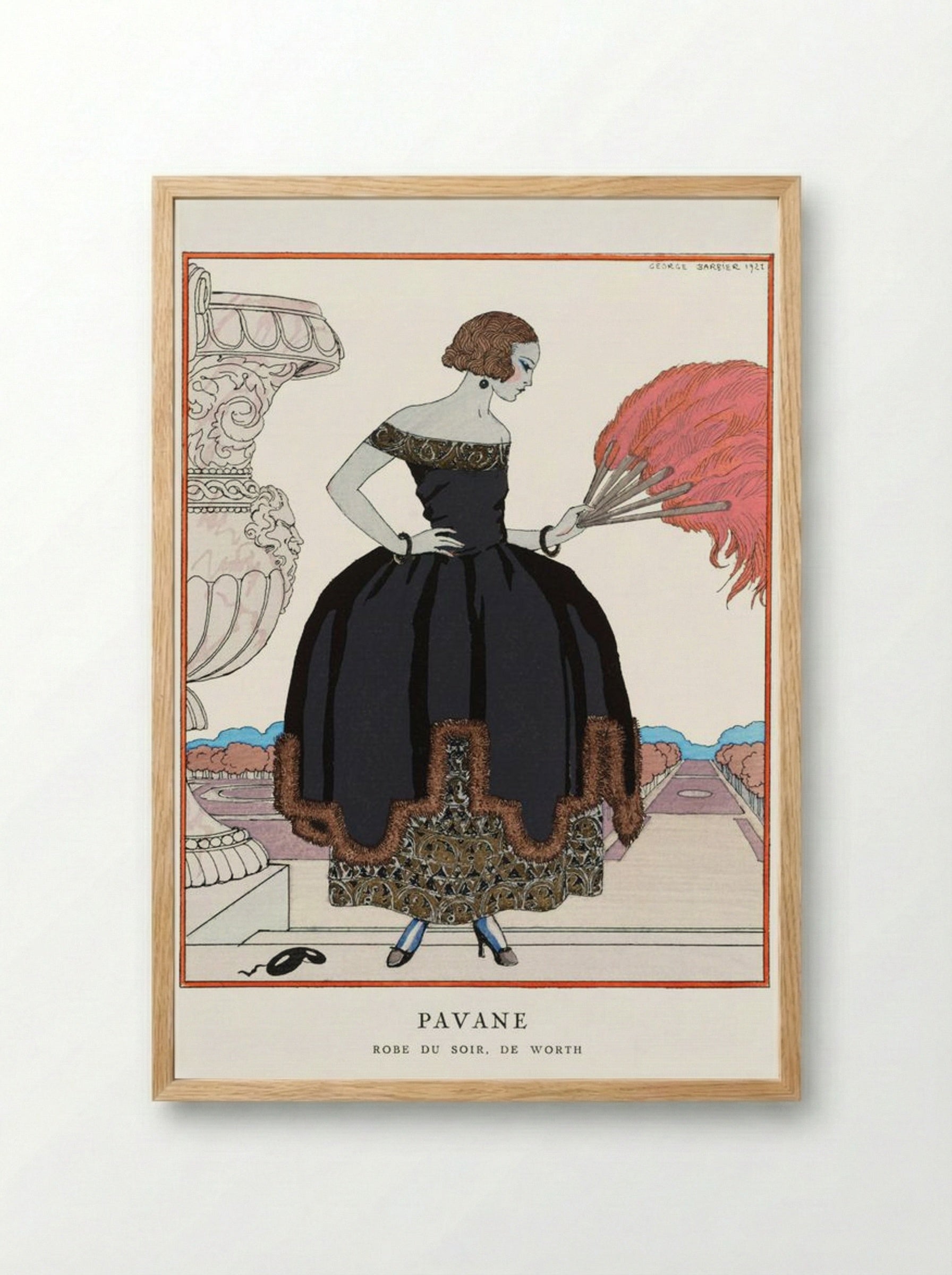 Pavane - George Barbier - Framed Print Wood