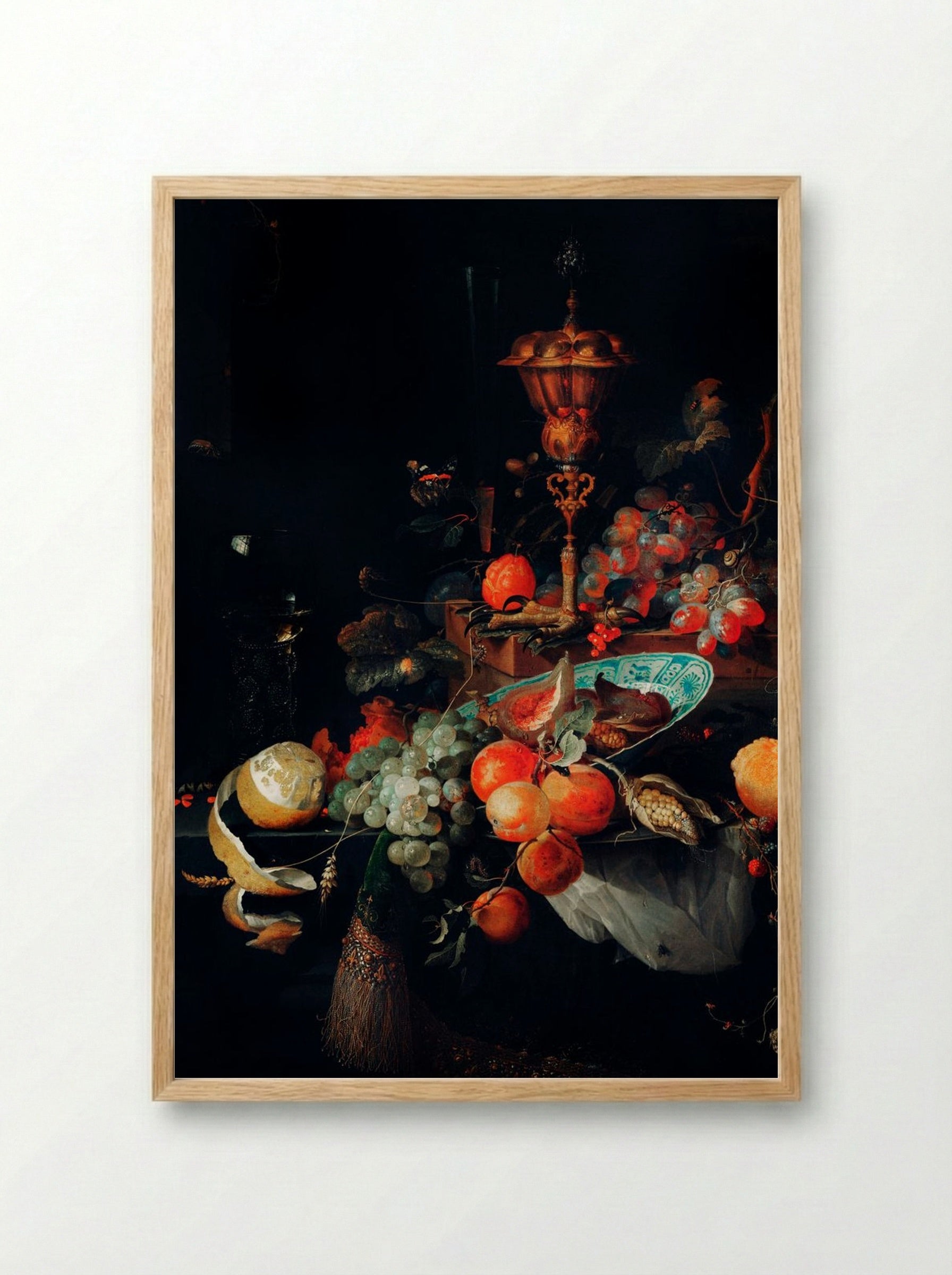 Fruits - Abraham Mignon - Framed Print Wood