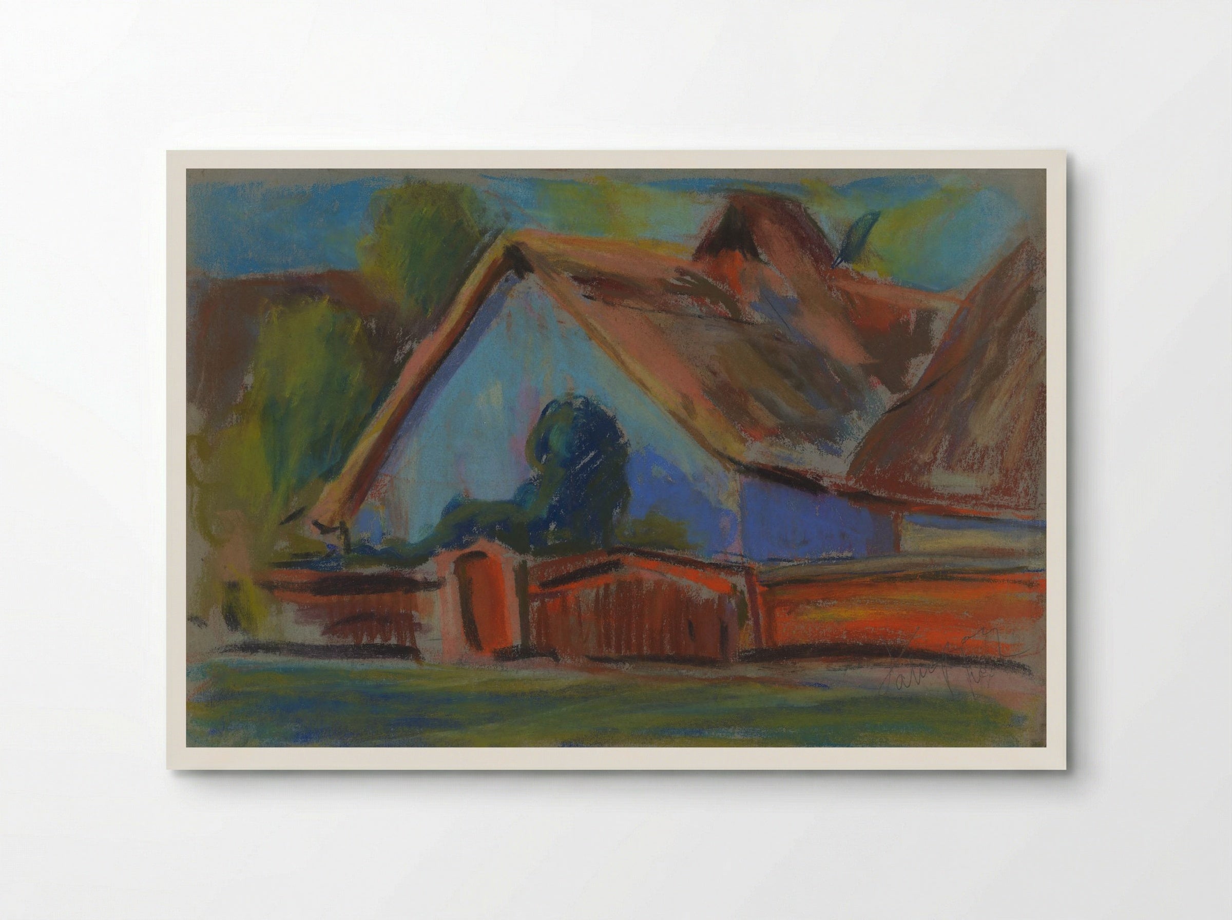 Blue Village Cottage - Zolo Palugyay - Poster