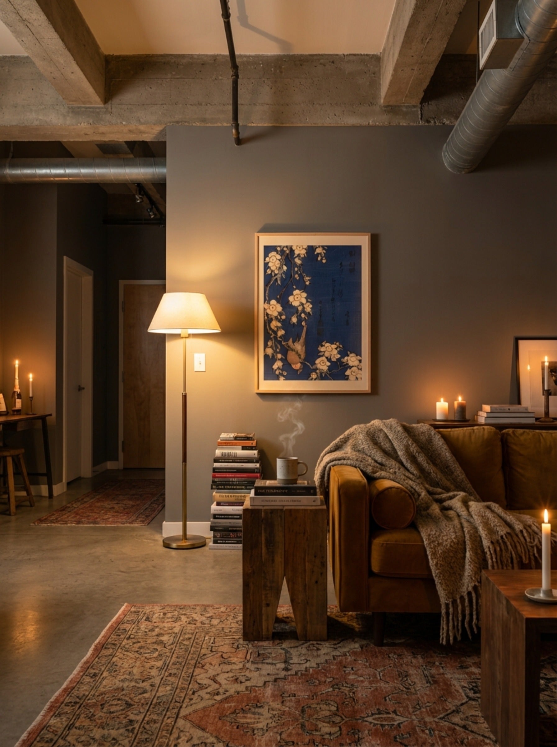 Bullfinch and Weeping Cherry Blossoms – Fine Art Print