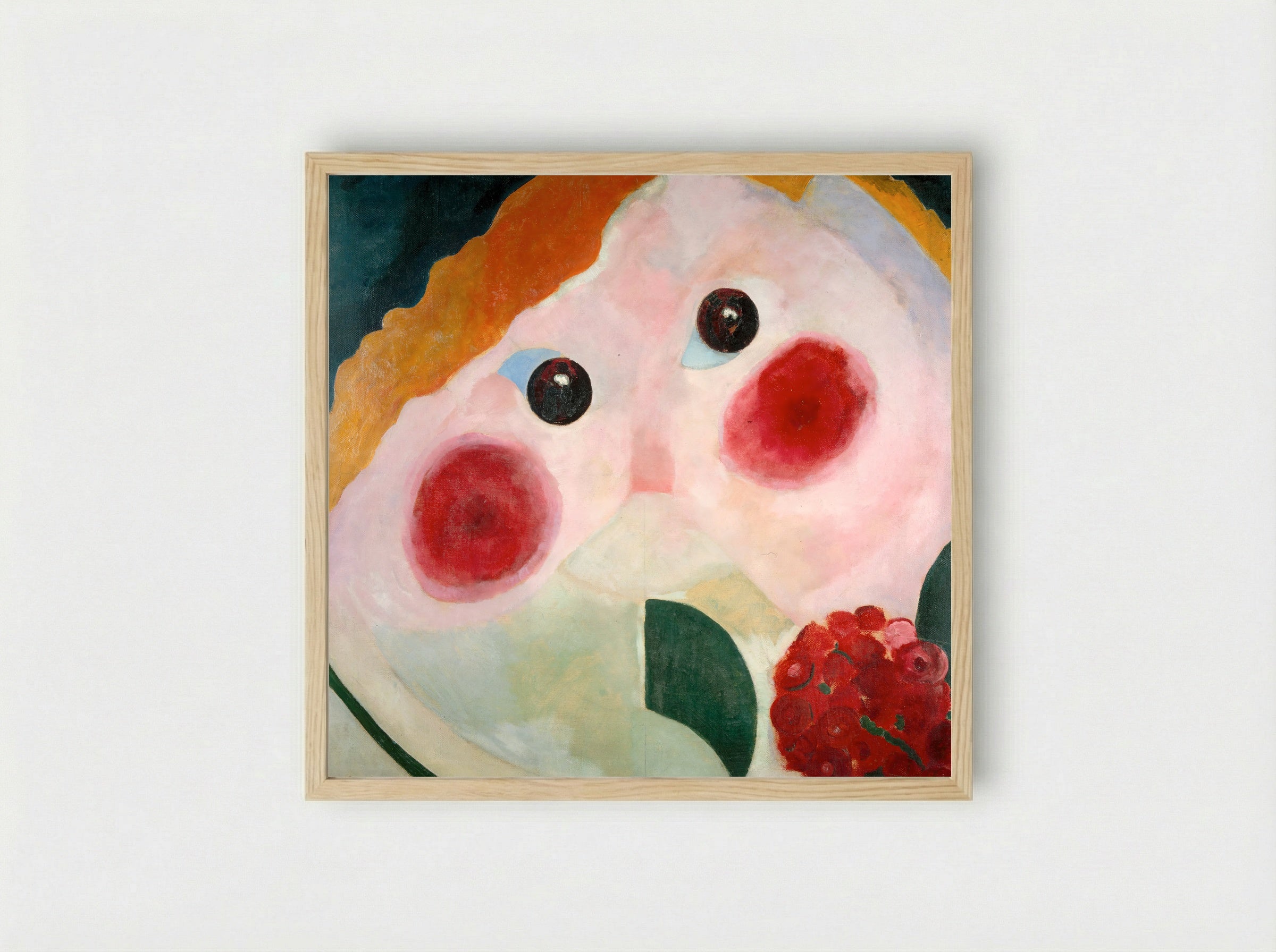 Girl with Ranunculus - Theo van Doesburg - Framed Print Wood