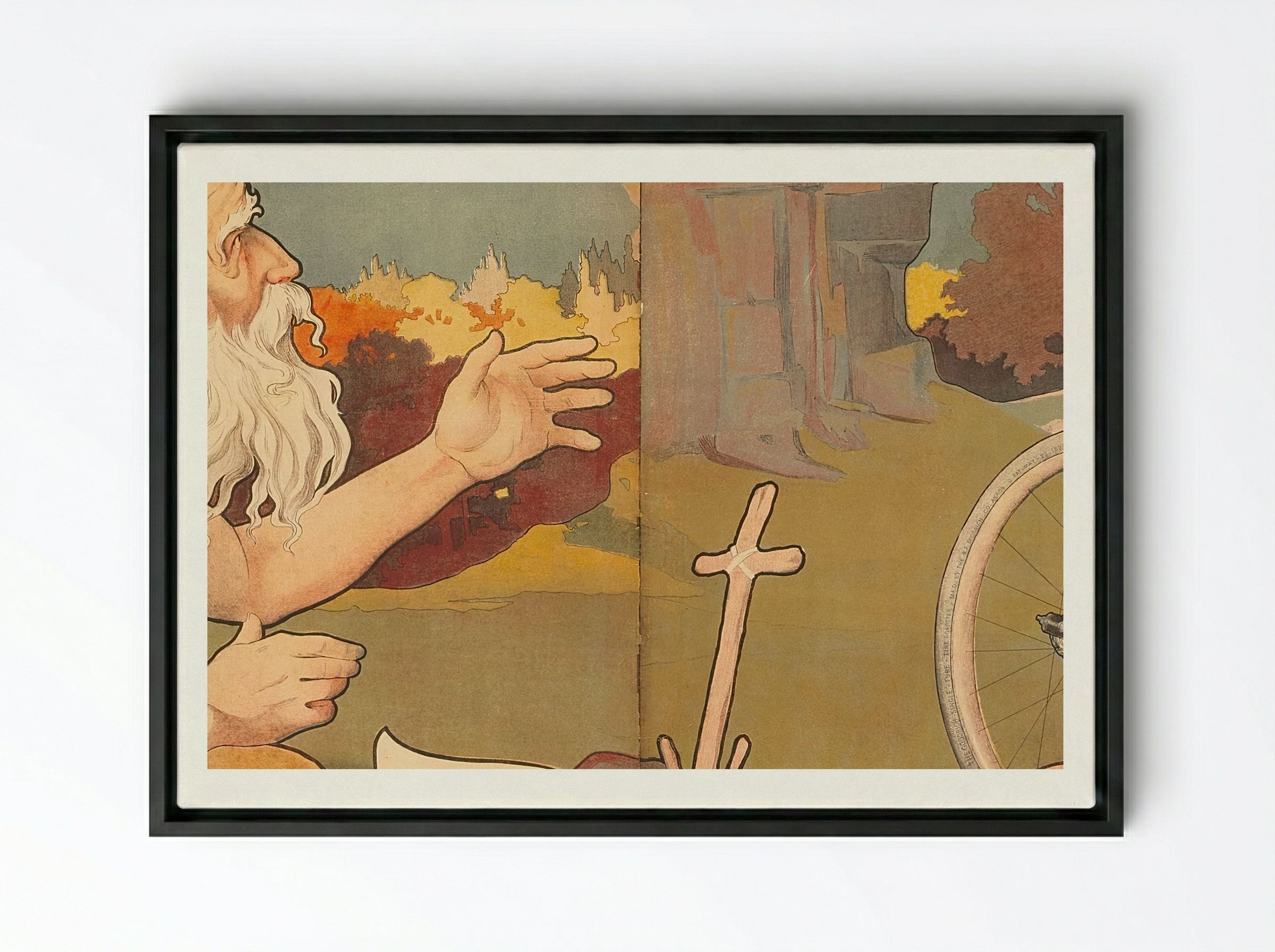 Dayton Cycles: Tentation Suprême - Henry Thiriet - Framed Canvas Black