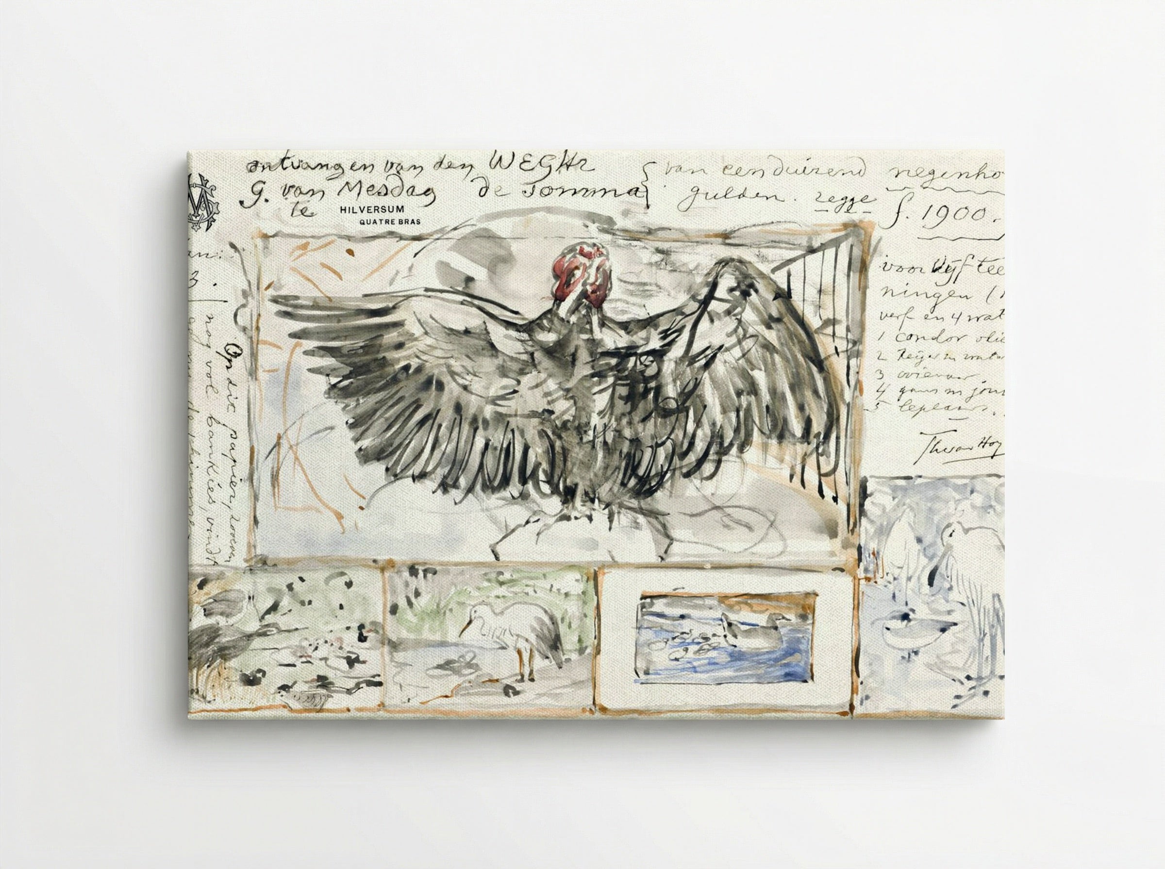 Vijf Schetsen Naar Werken Van Vogels - Theo van Hoytema - Canvas