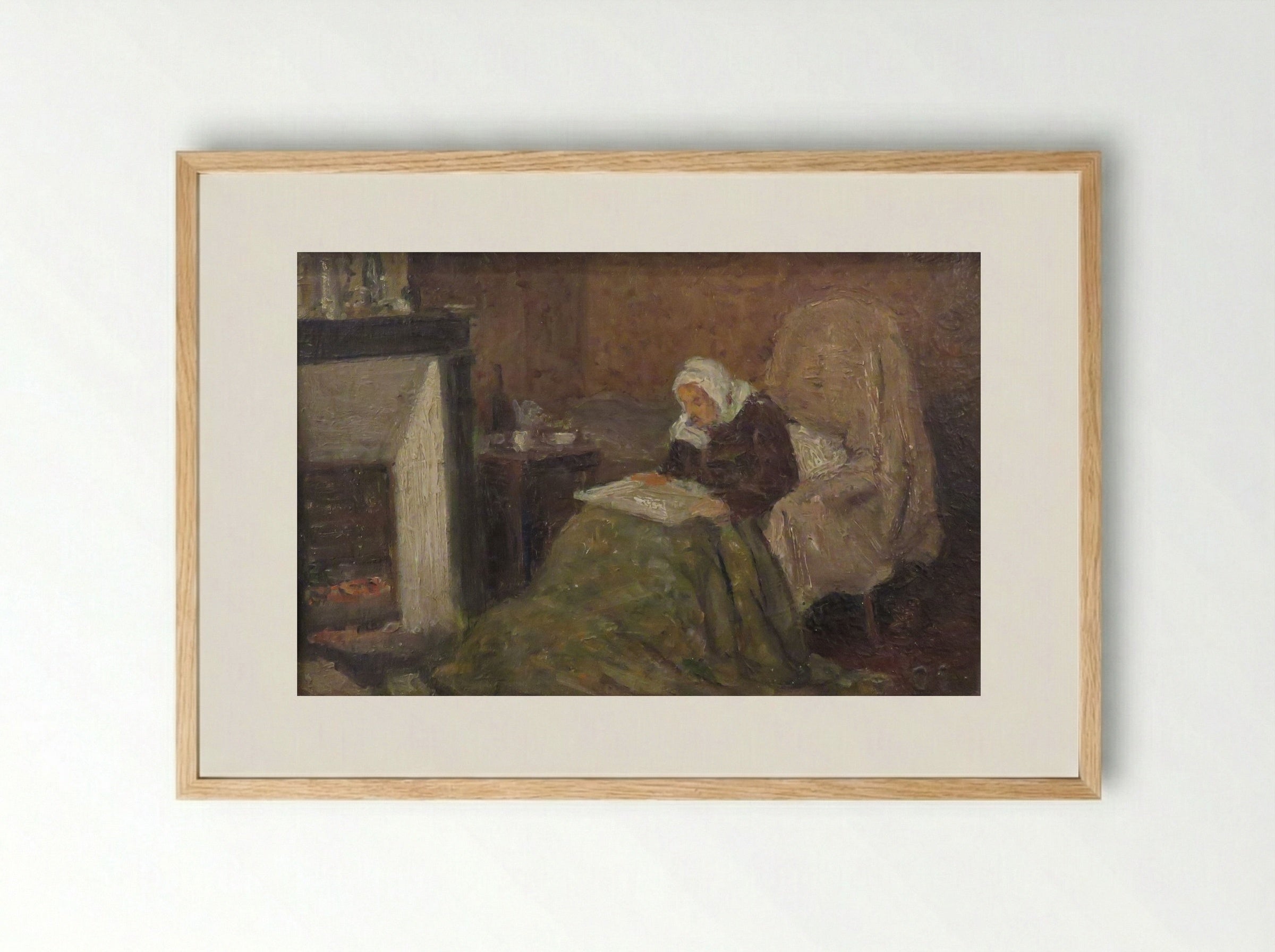 Portrait de la tante Octavie - Maximilien Luce - Framed Print Wood