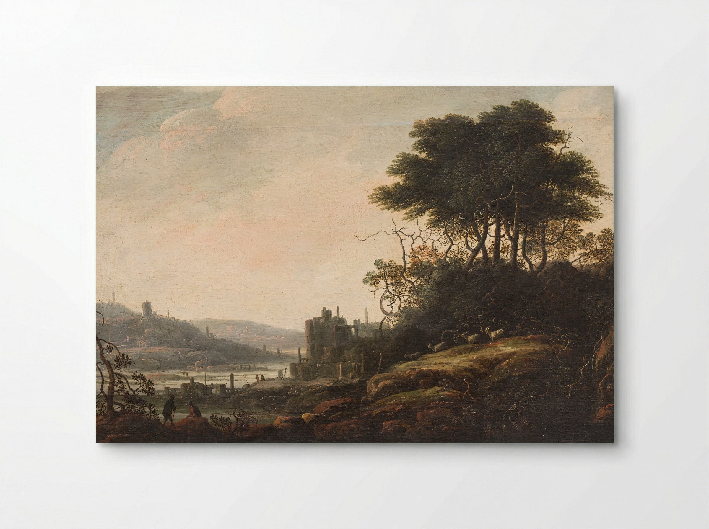 Landscape with Ruins and Figures - Abraham Bloemaert - Poster