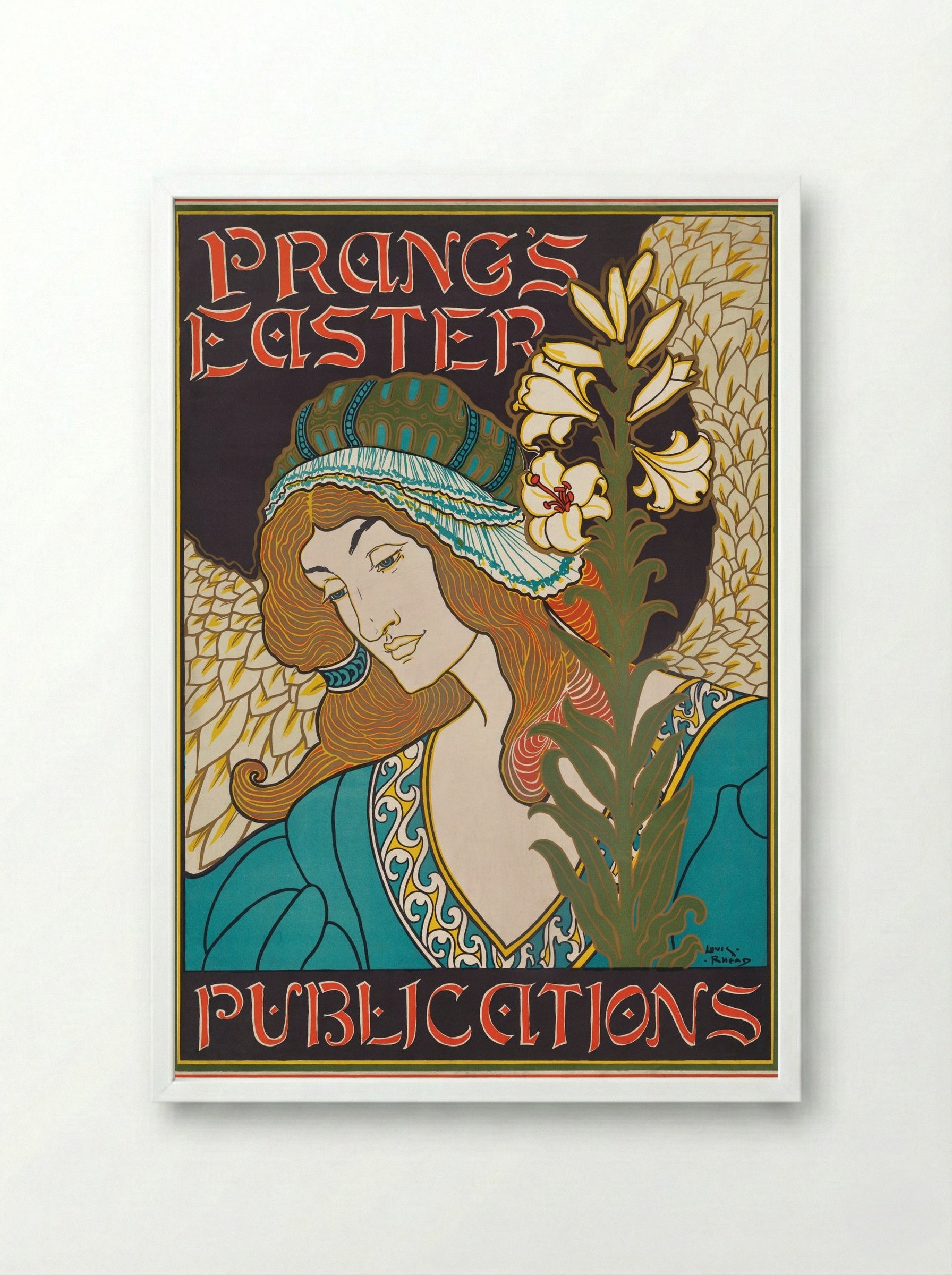 Prang's Easter Publications - Louis Rhead - Framed Print White