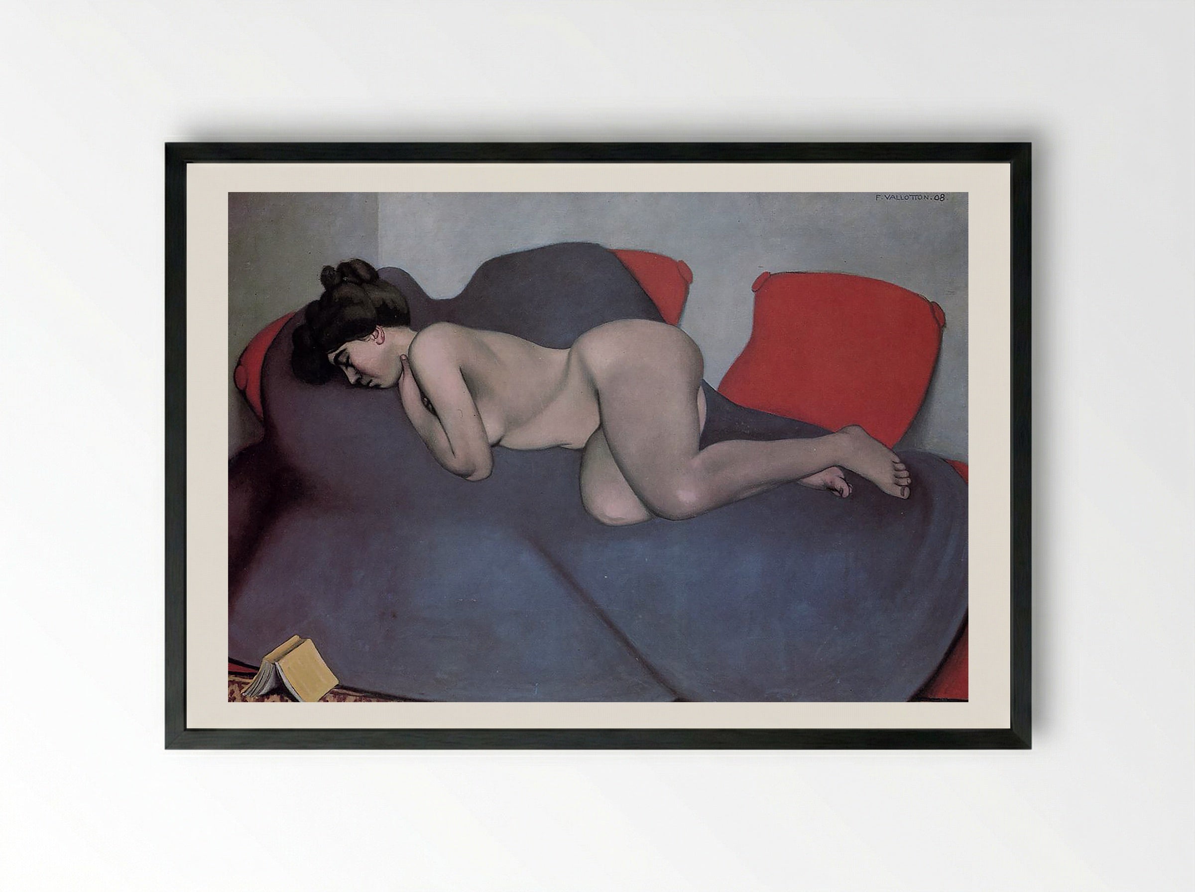 Le Sommeil (Sleeping Woman) - Félix Vallotton - Framed Print Black