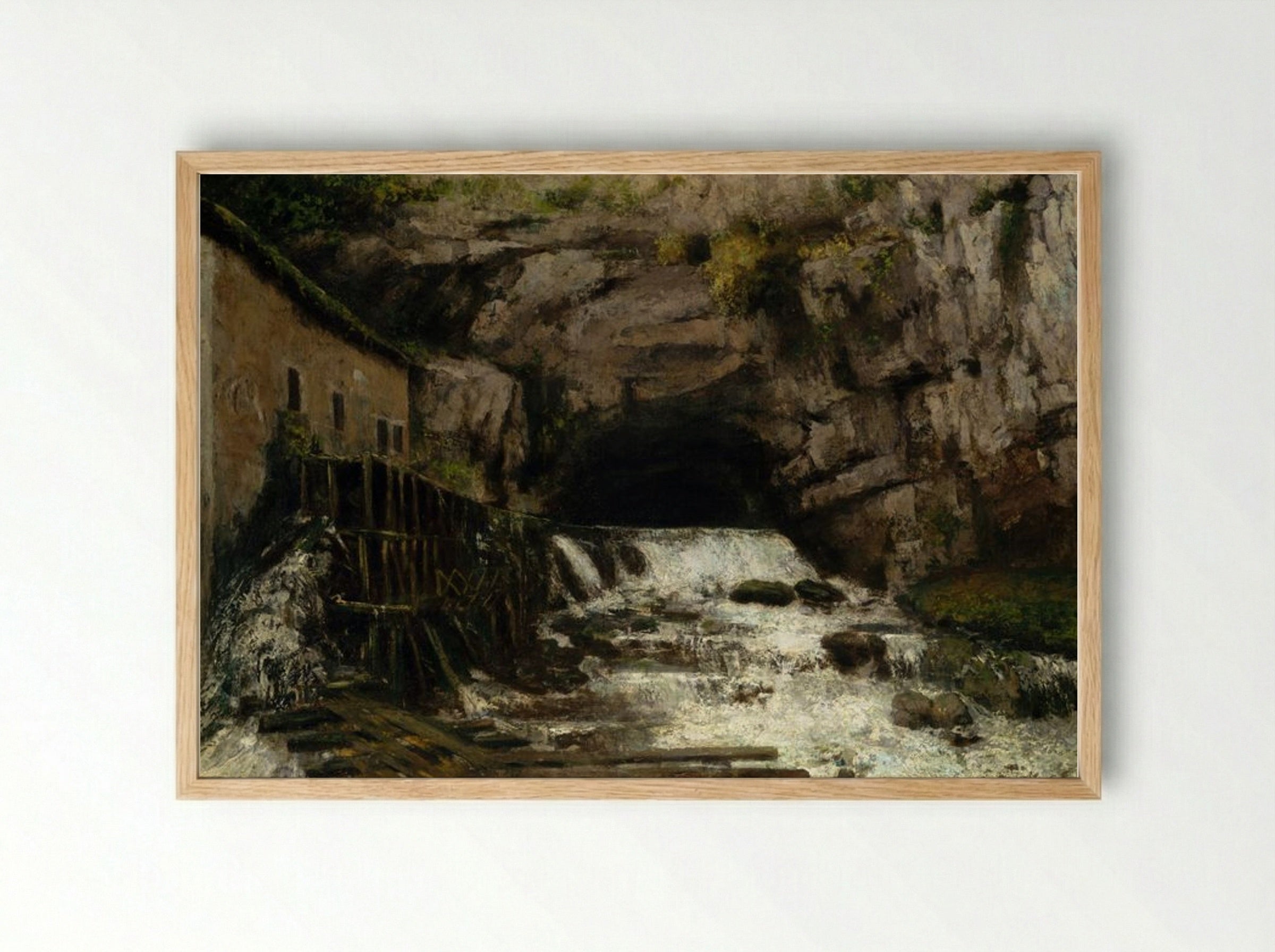 The Source of the Loue - Gustave Courbet - Framed Print Wood