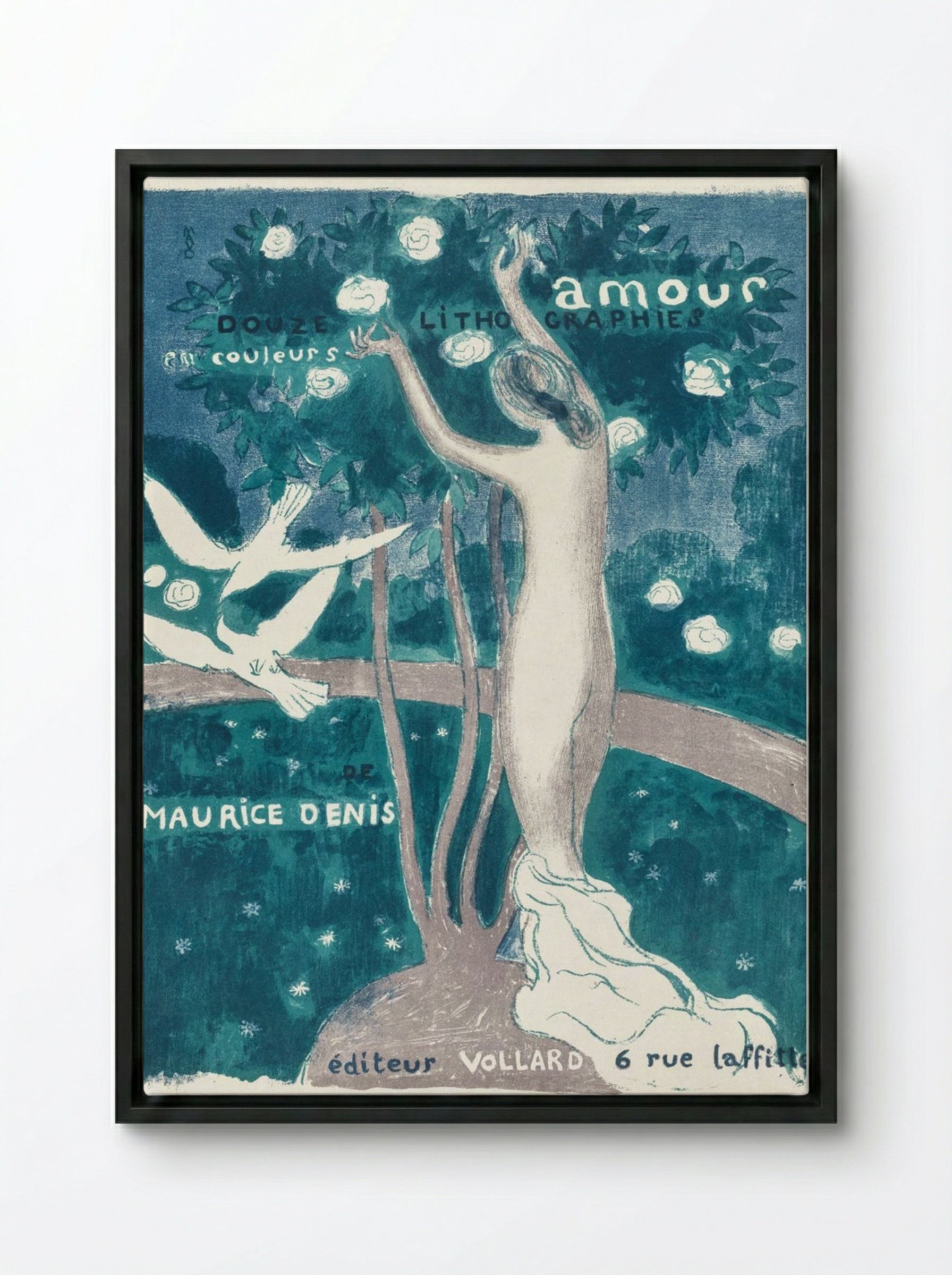 Love (Cover) - Maurice Denis - Framed Canvas Black