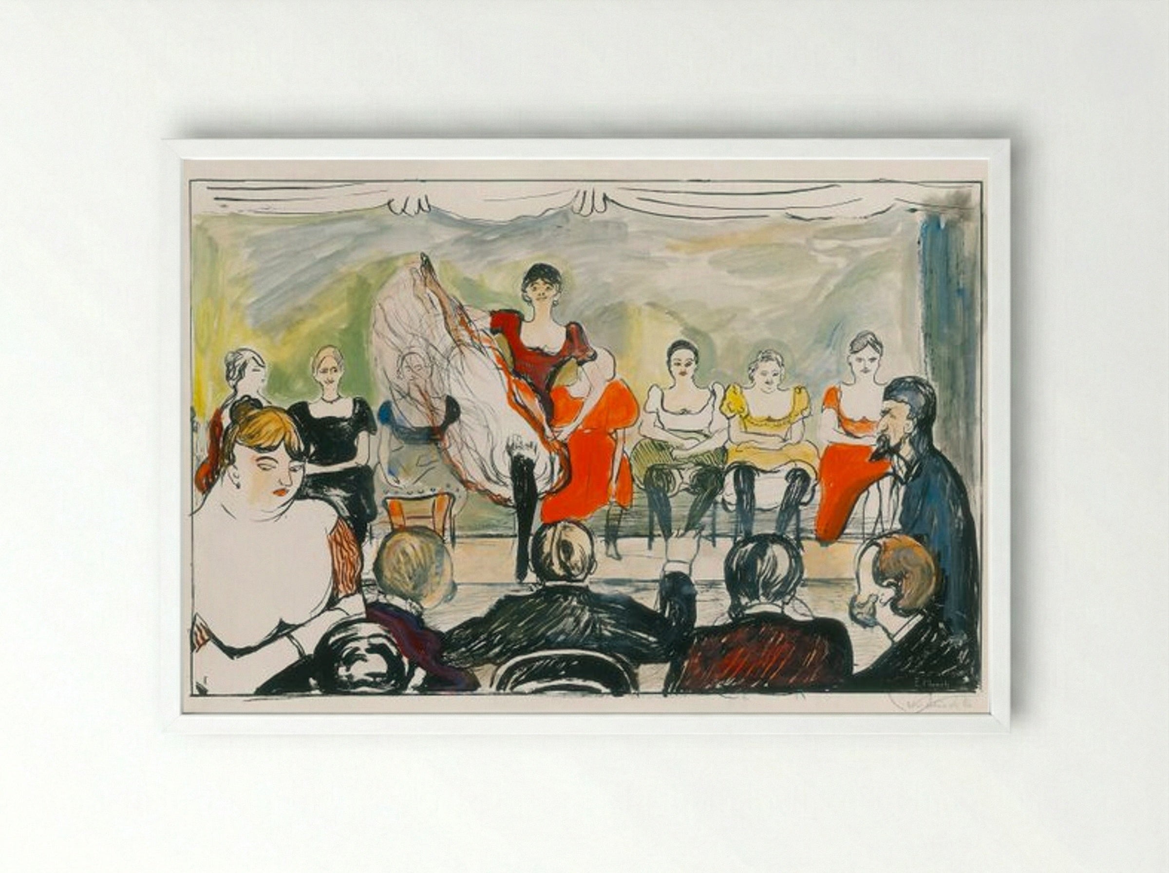 Tingeltangel - Edvard Munch - Framed Print White