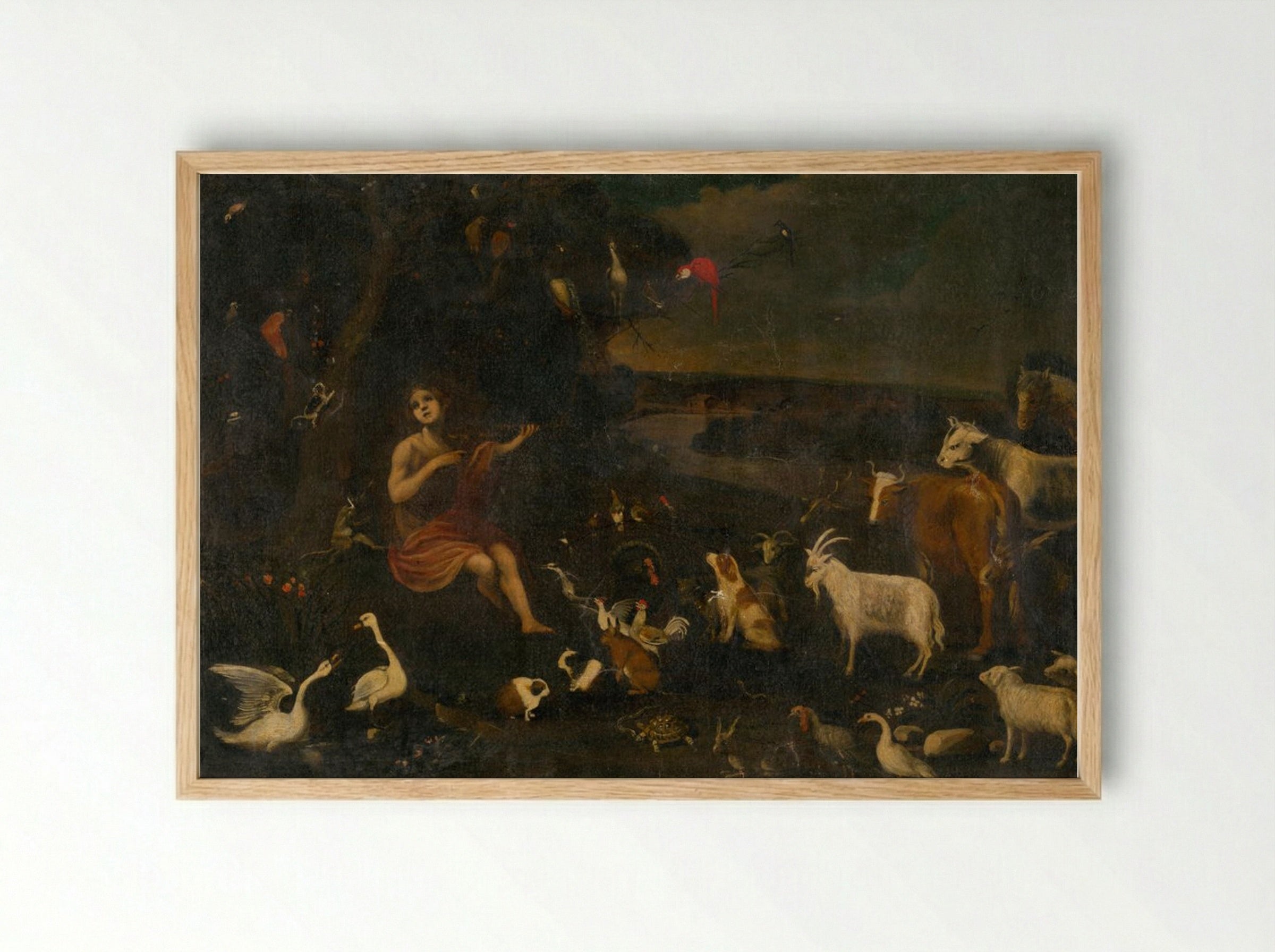 Orpheus Charming the Animals - Roelant Savery - Framed Print Wood