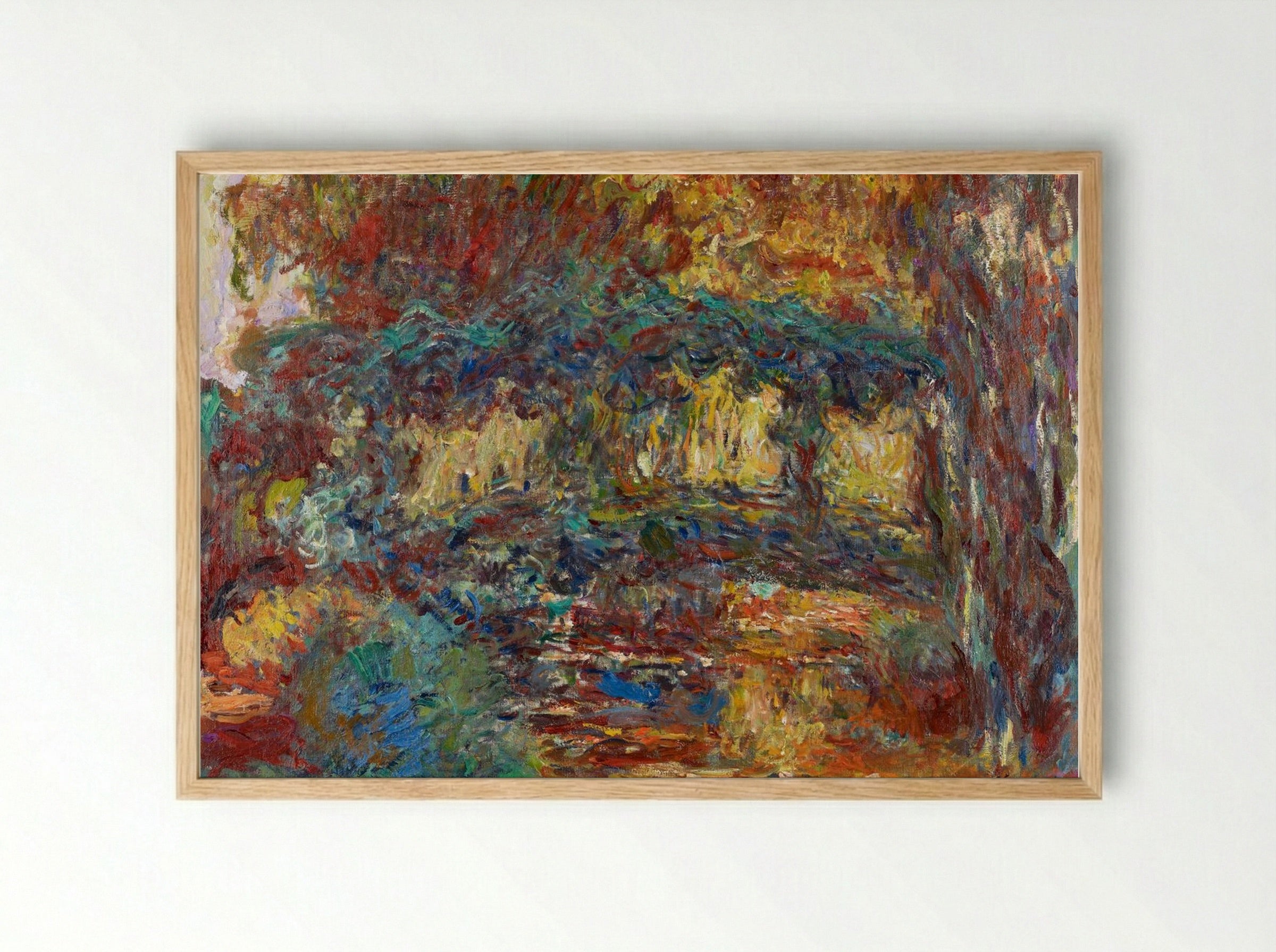 The Japanese Footbridge - Claude Monet - Framed Print Wood