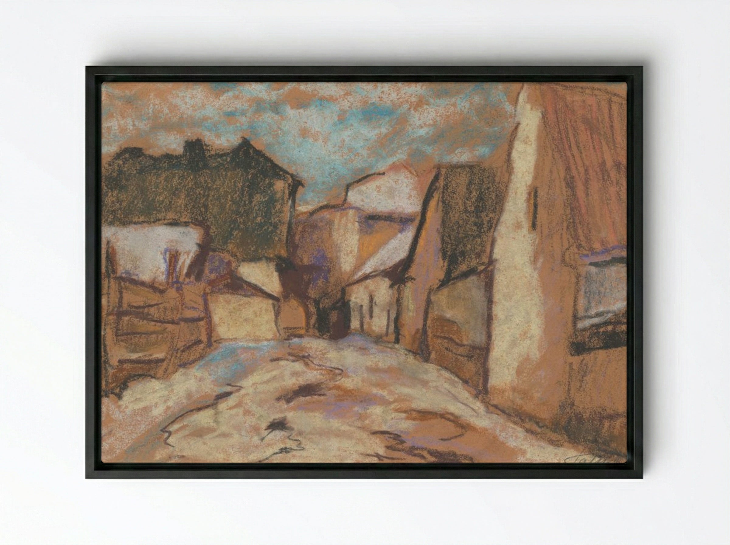 Alley - Zolo Palugyay - Framed Canvas Black