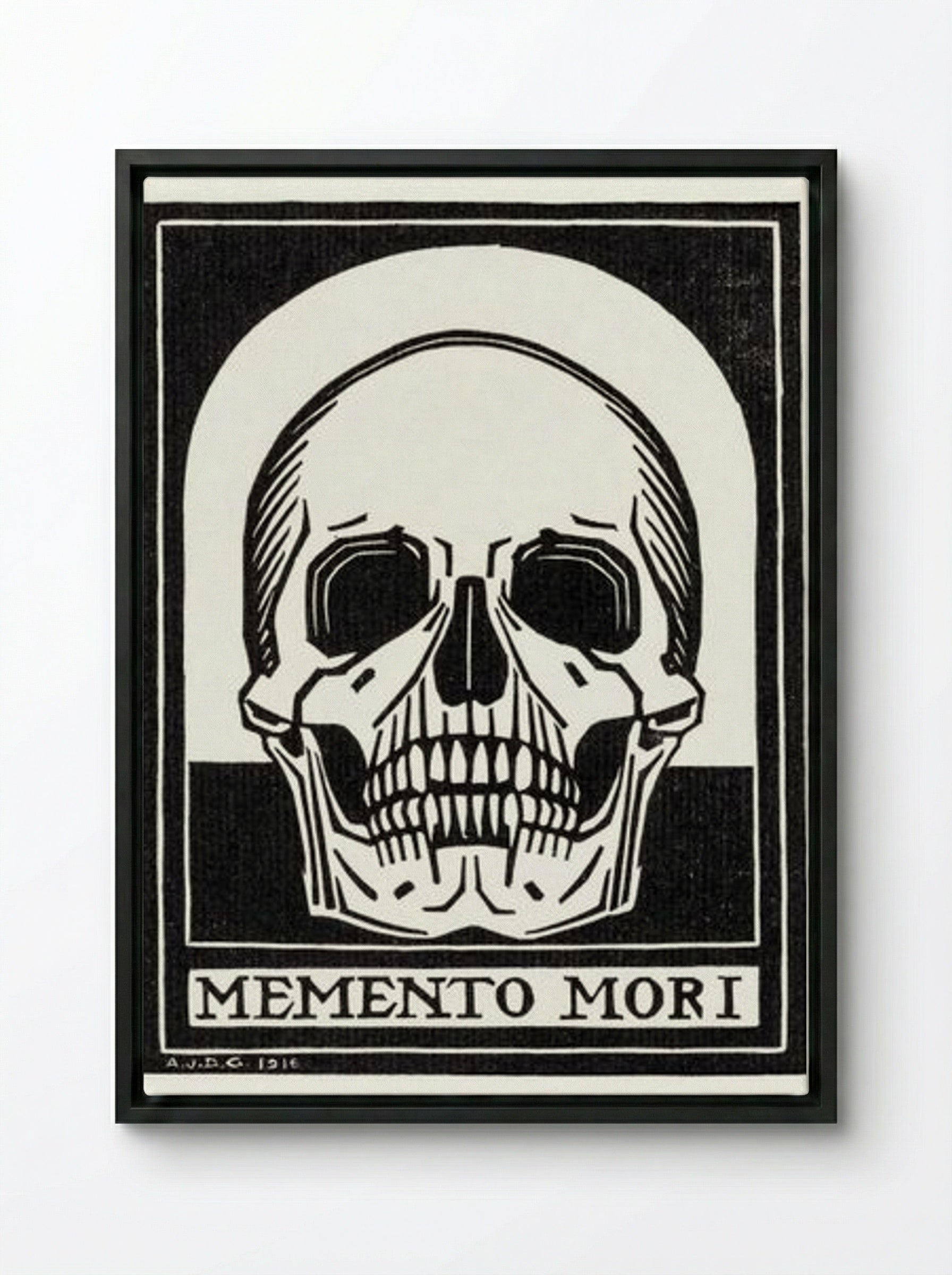 Memento Mori - Julie de Graag - Framed Canvas Black