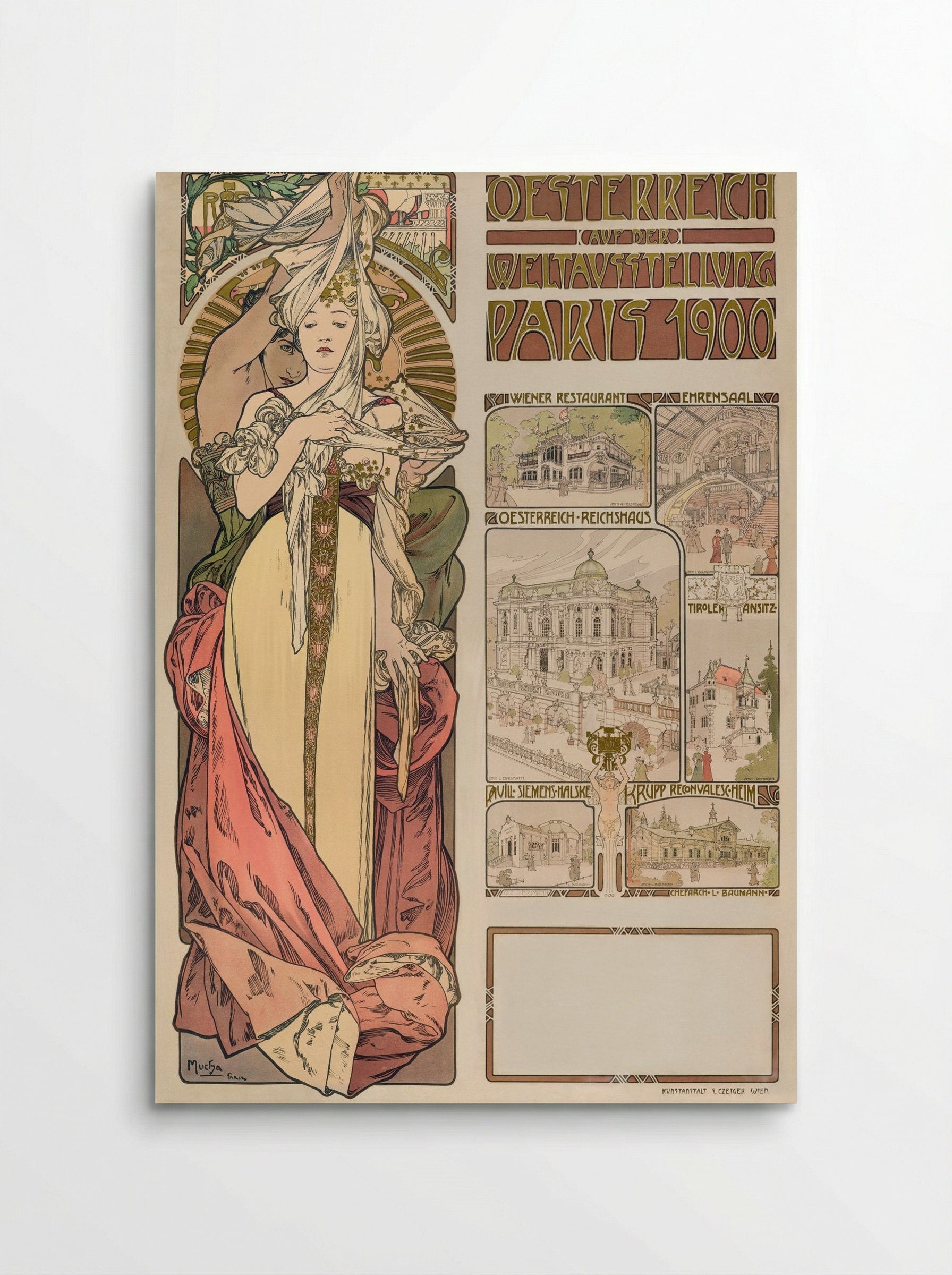 Austria at the Exposition Universelle, Paris 1900 - Alphonse Mucha - Poster