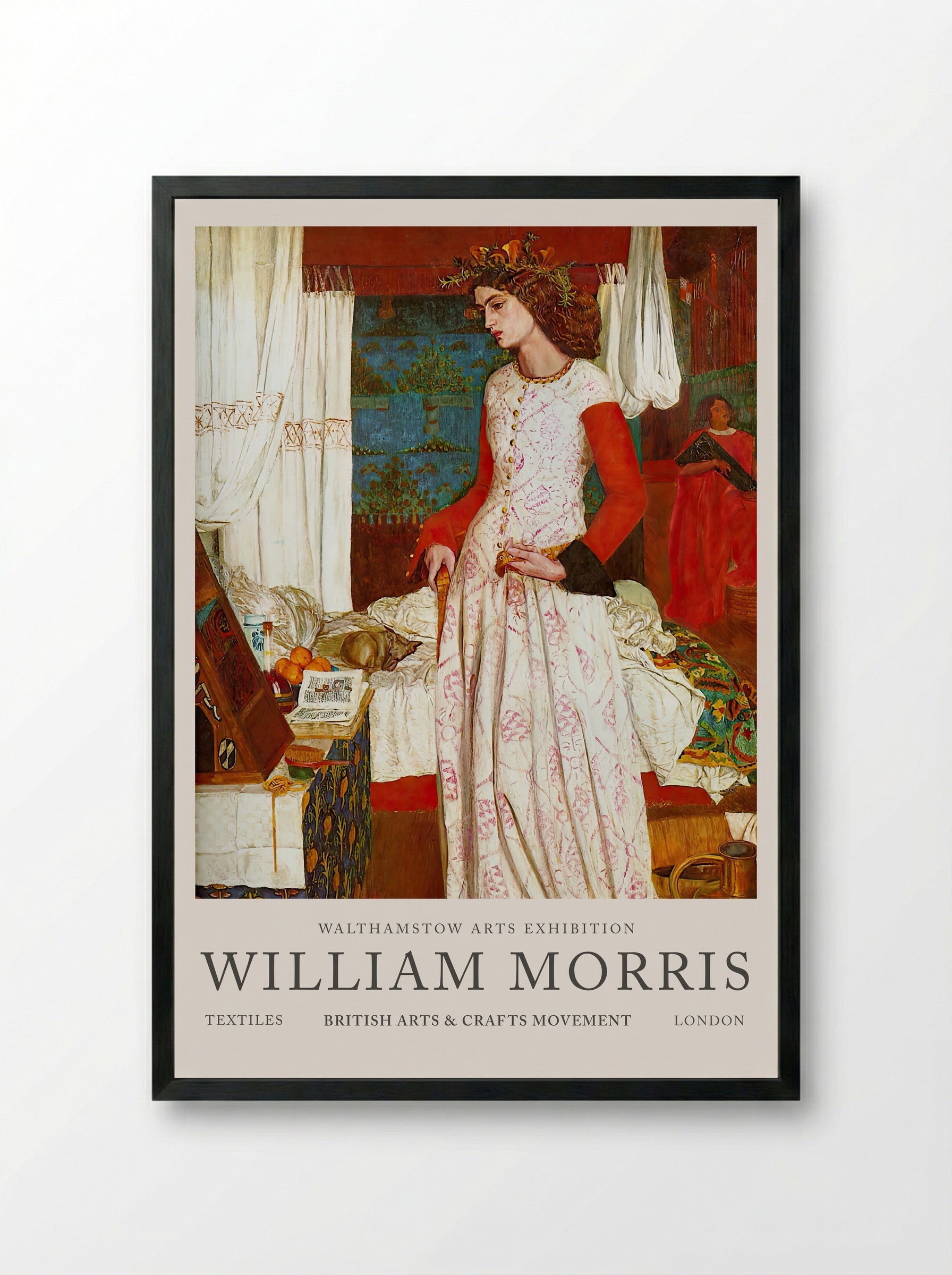 La Belle Iseult - William Morris - Framed Print Black