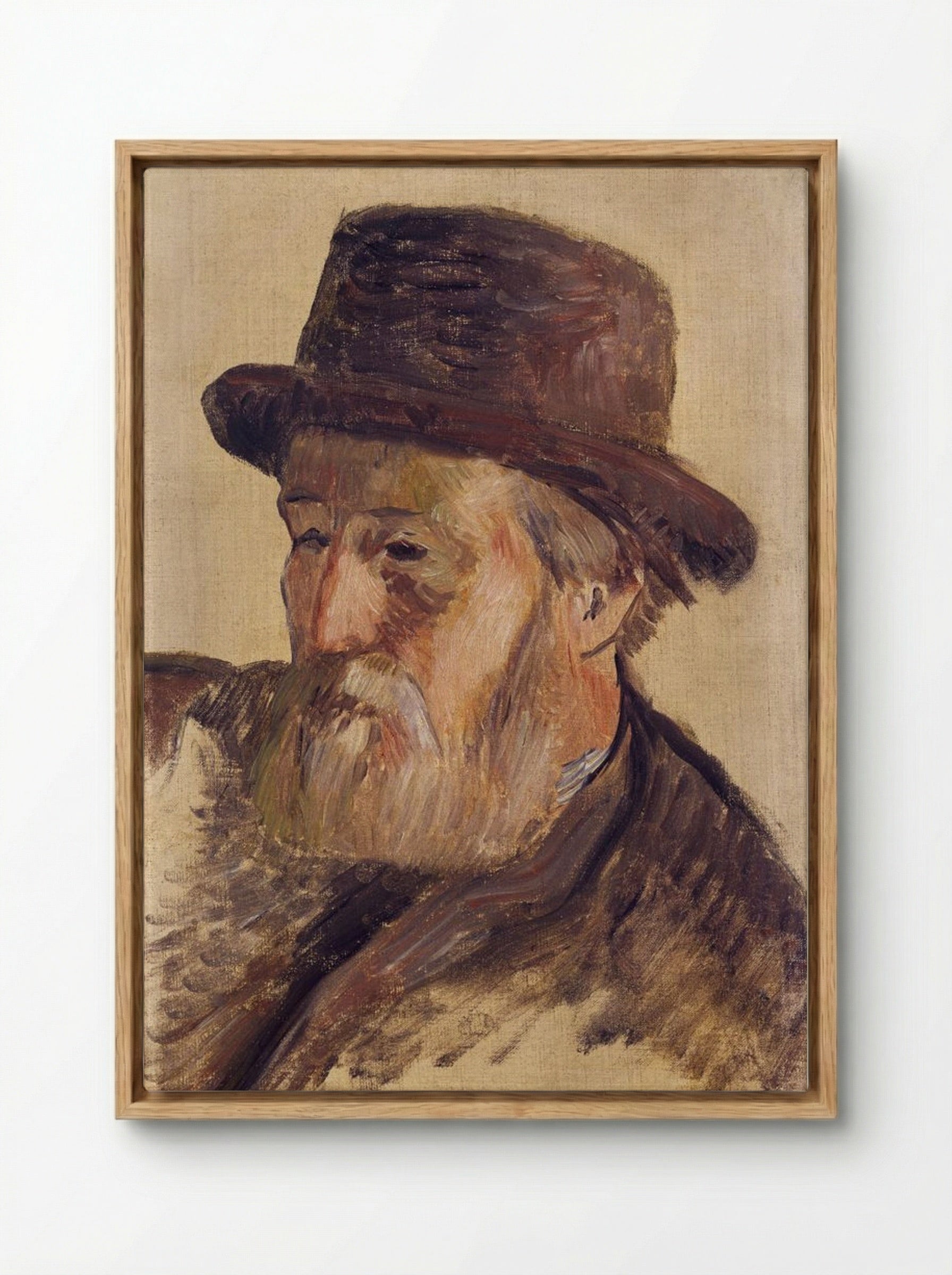 Portrait of a Man - Paul Gauguin - Framed Canvas Wood