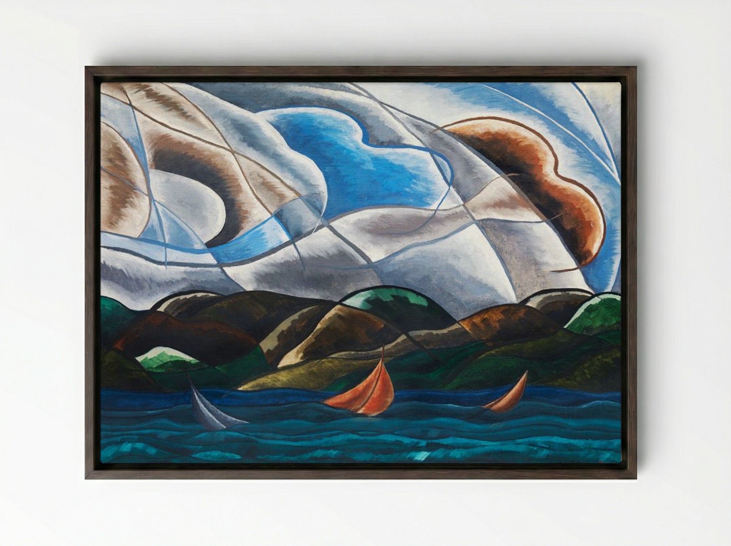 Clouds and Water - Arthur Dove - Framed Canvas Dark Wood