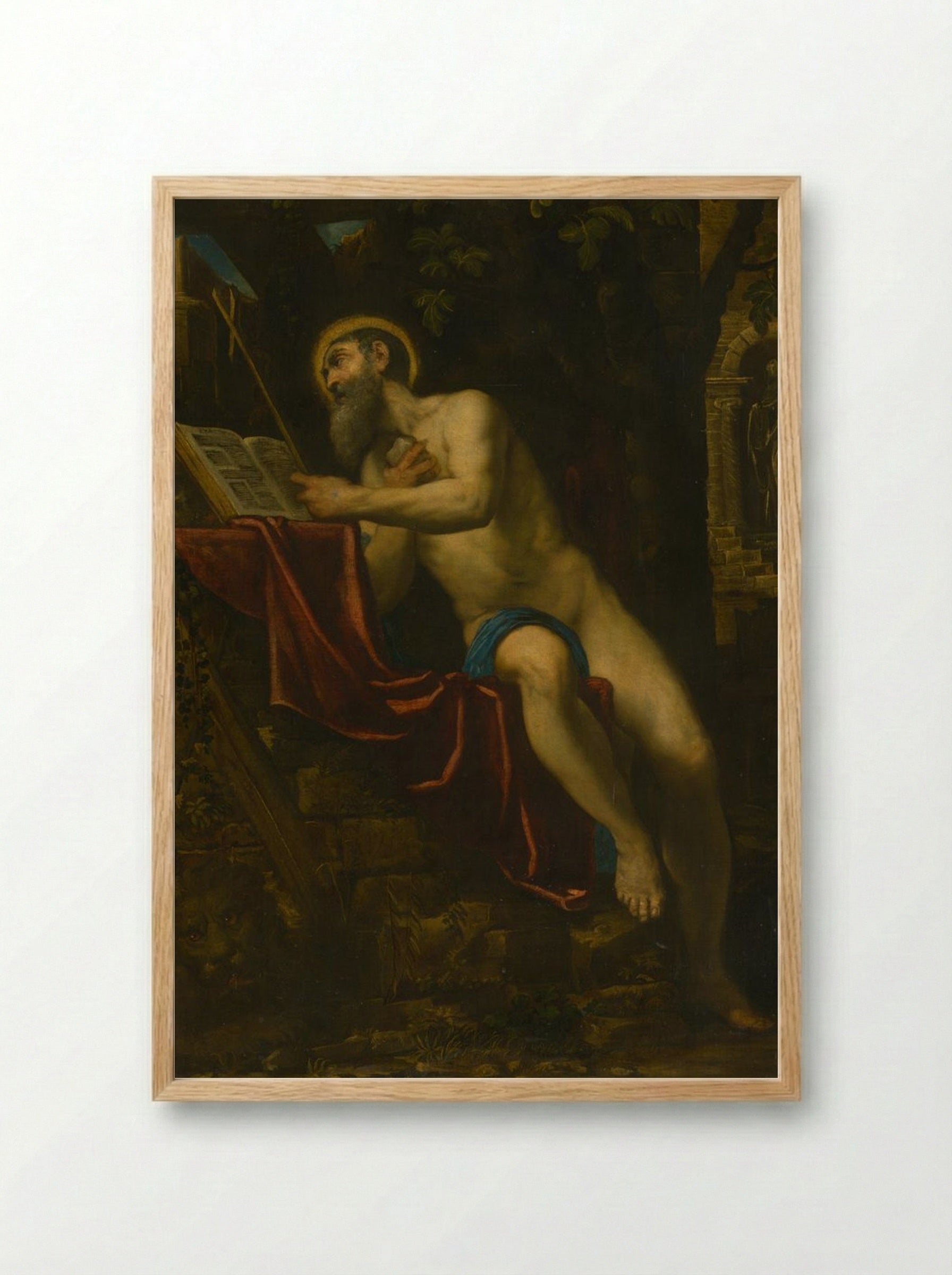 Saint Jerome - Jusepe de Ribera - Framed Print Wood