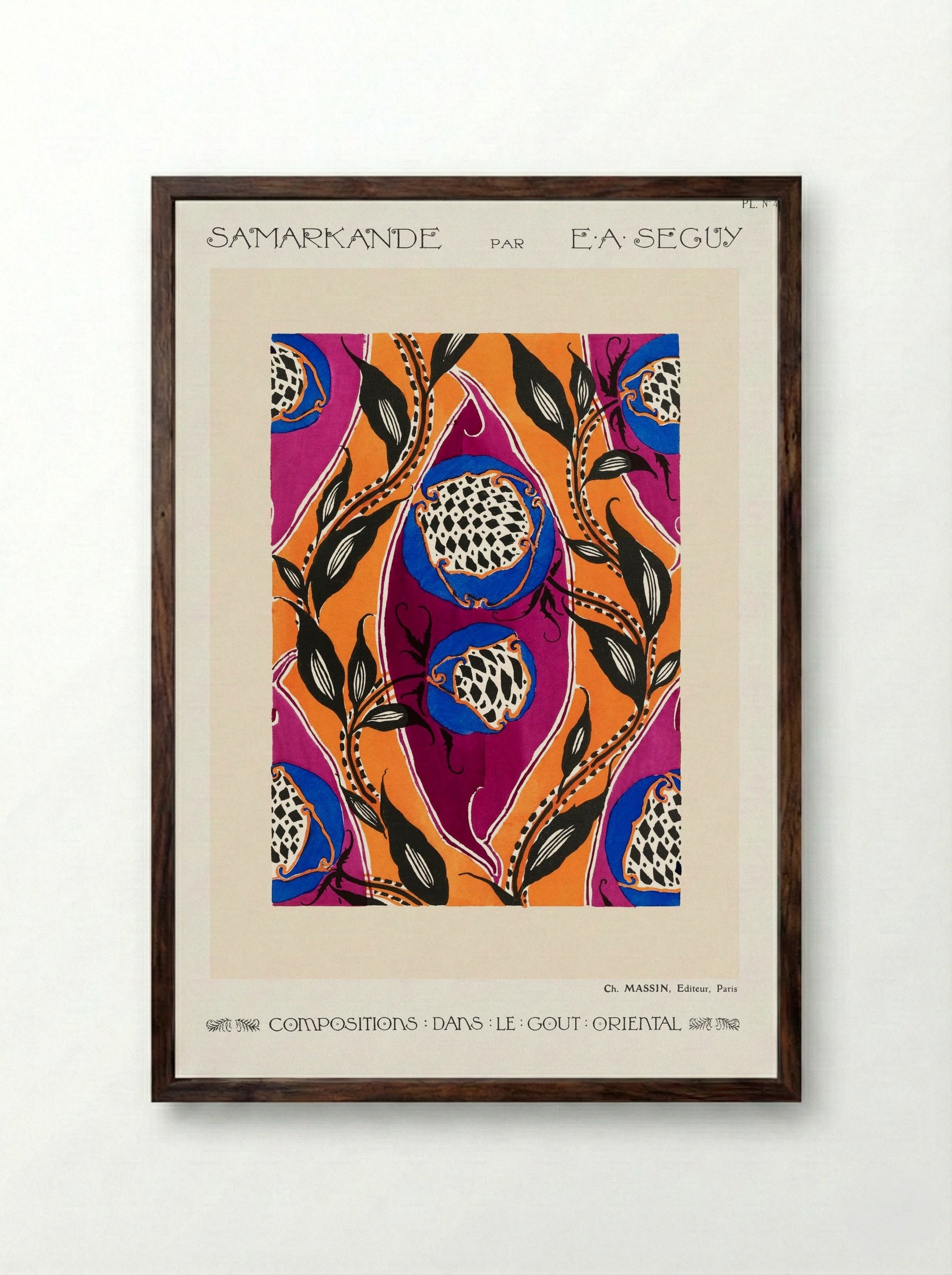 Samarkande, Planche No. 4 - Émile-Allain Séguy - Framed Print Dark Wood