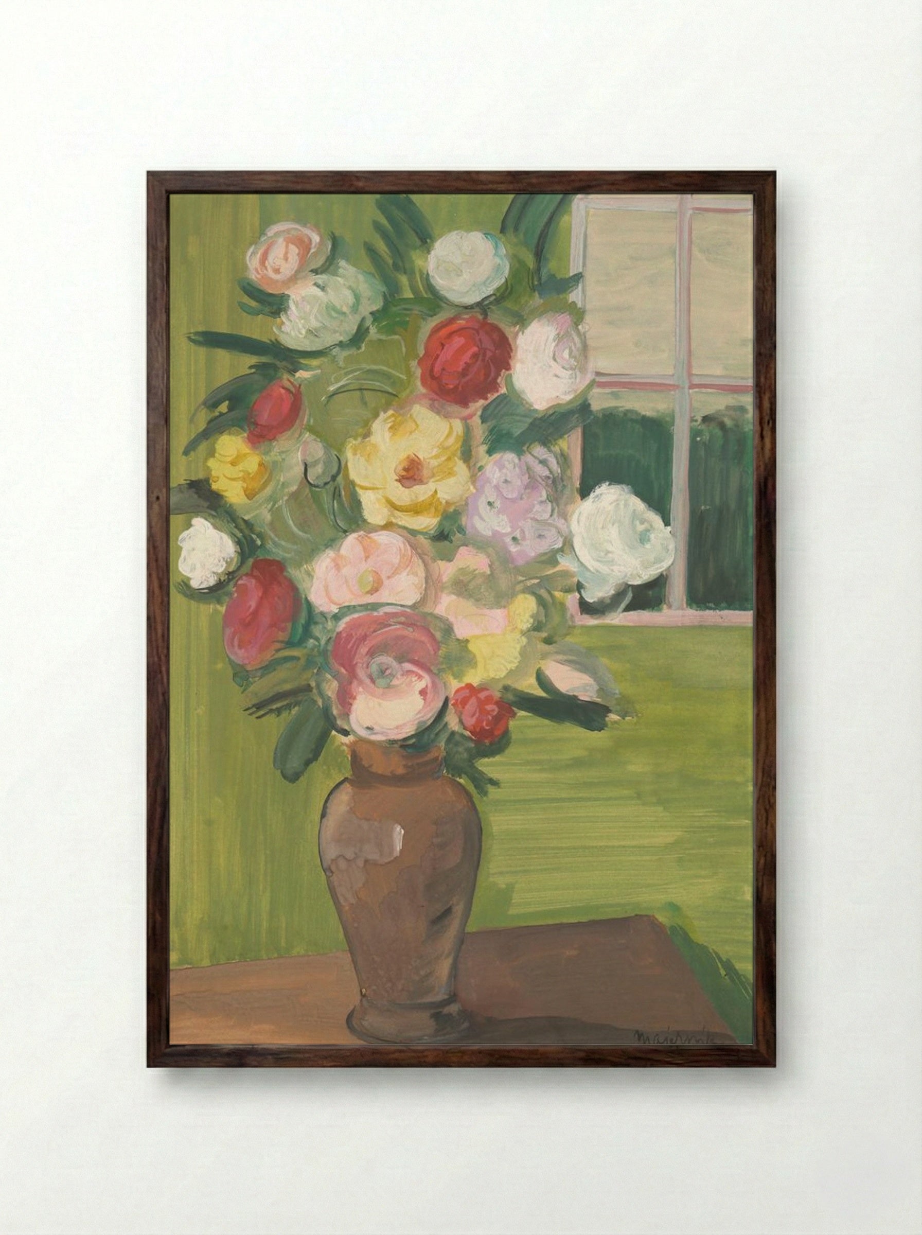 Bouquet - Cyprián Majerník - Framed Print Dark Wood