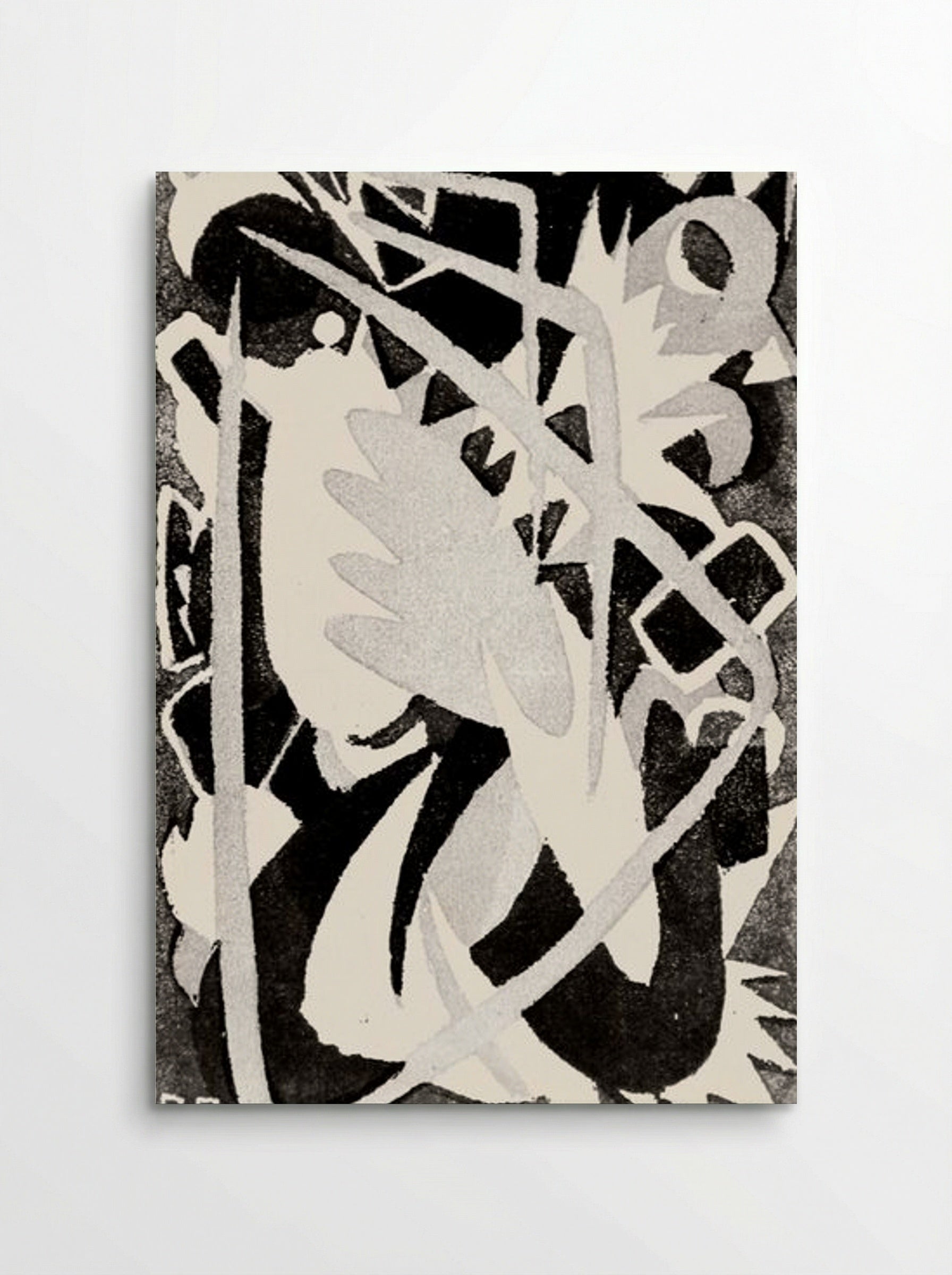 Abstract Composition (Black and White) - Franz Marc - Poster