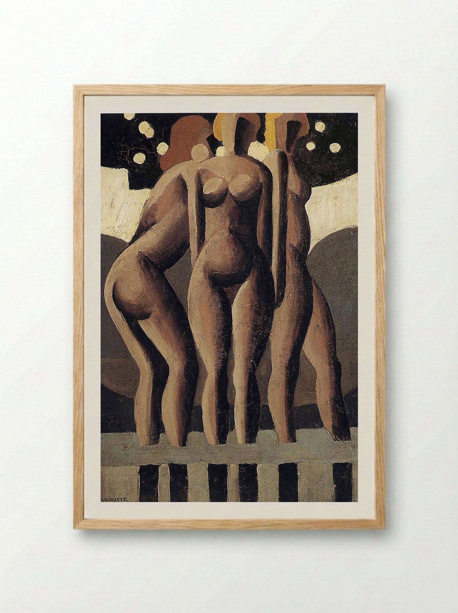 Bathers - René Magritte - Framed Print Wood