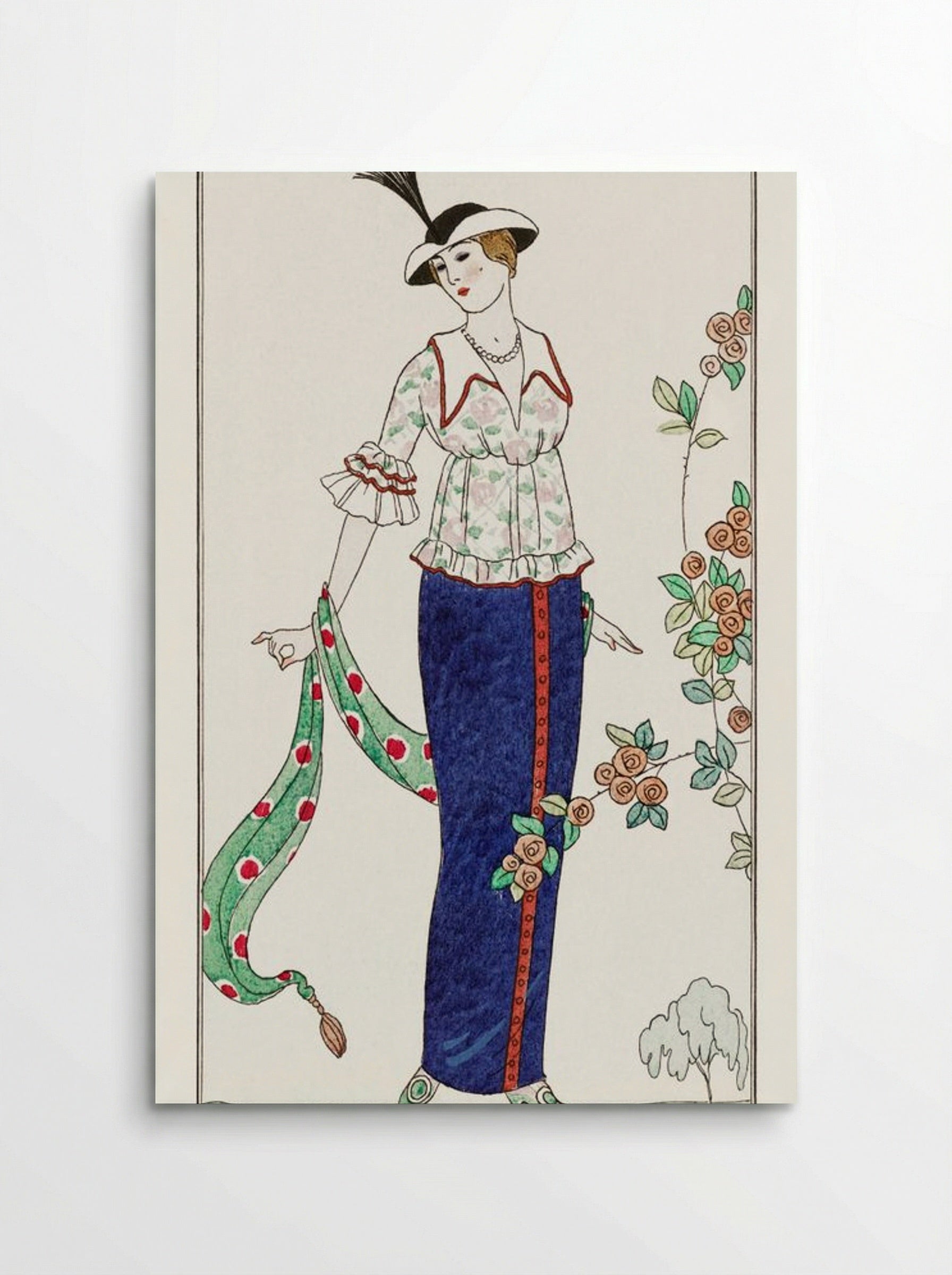 Coilette d'Été Blouse de Linon sur Jupe de foulard - George Barbier - Poster